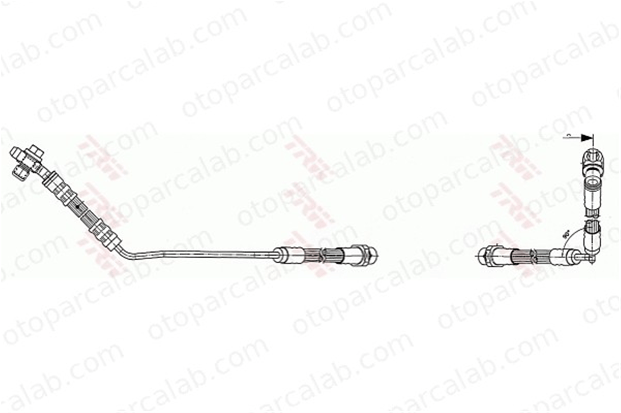 TRW PHD490 Fren Hortumu Arka Sol BMW X5 MAZDA TRIBUTE 1165765 34301165