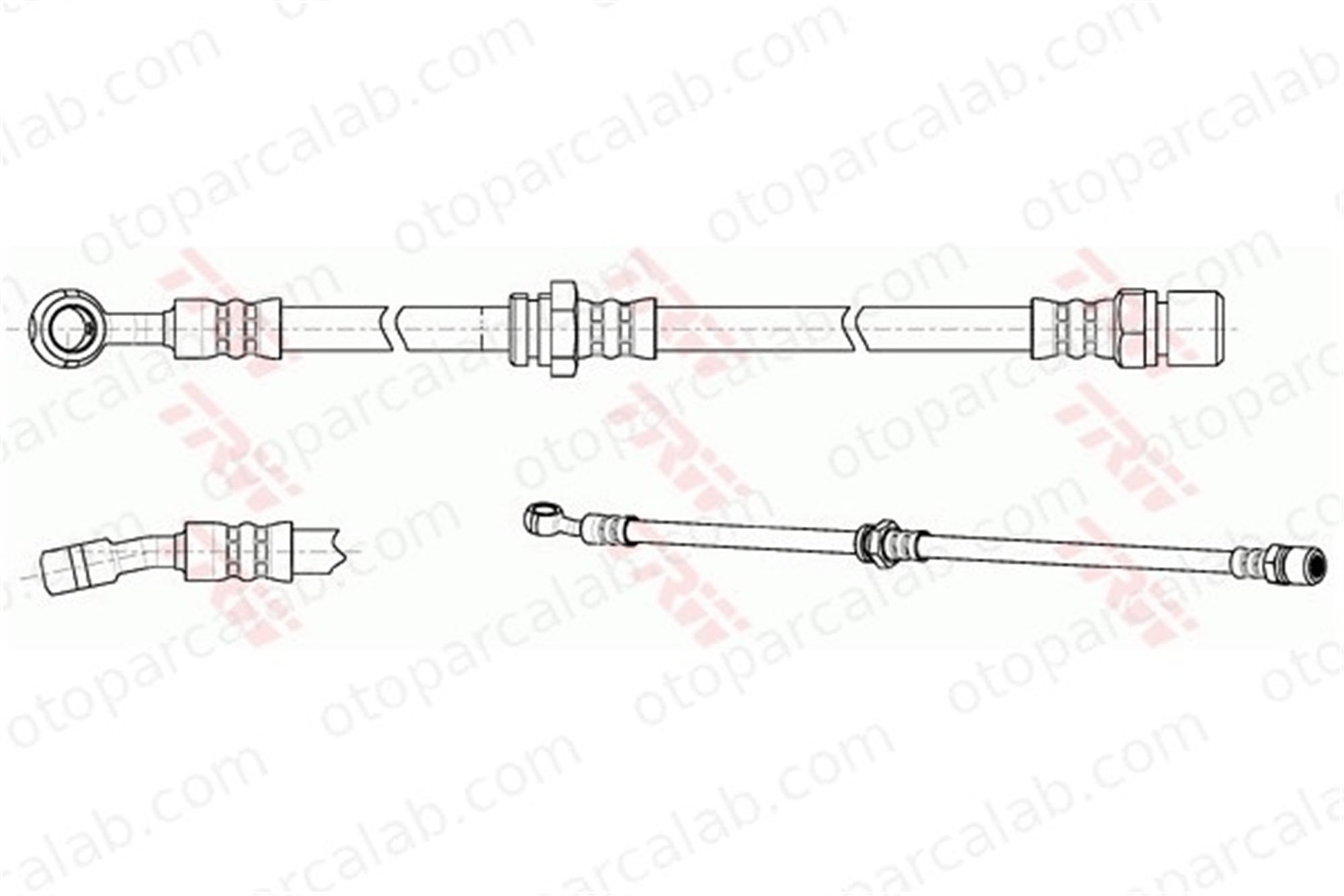 TRW PHD992 Fren Hortumu Ön Sol CHEVROLET LACETTI NUBIRA Sedan 96397200 96397202