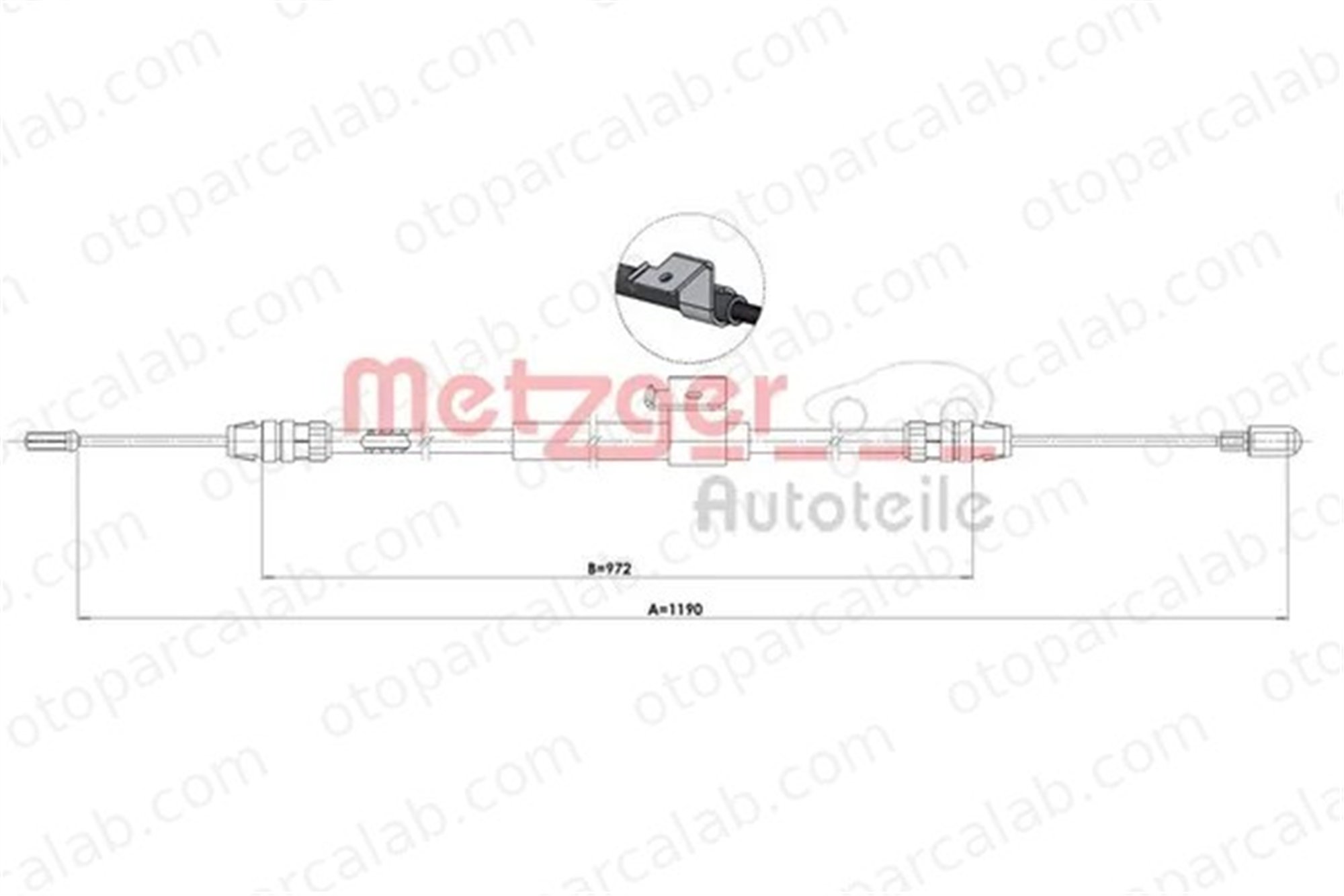 TURTEL 502-3289 El Fren Teli Arka Sağ FORD TRANSIT V363 Panelvan/Van TRANSIT V363 Platform şasi KK312A635 1827662