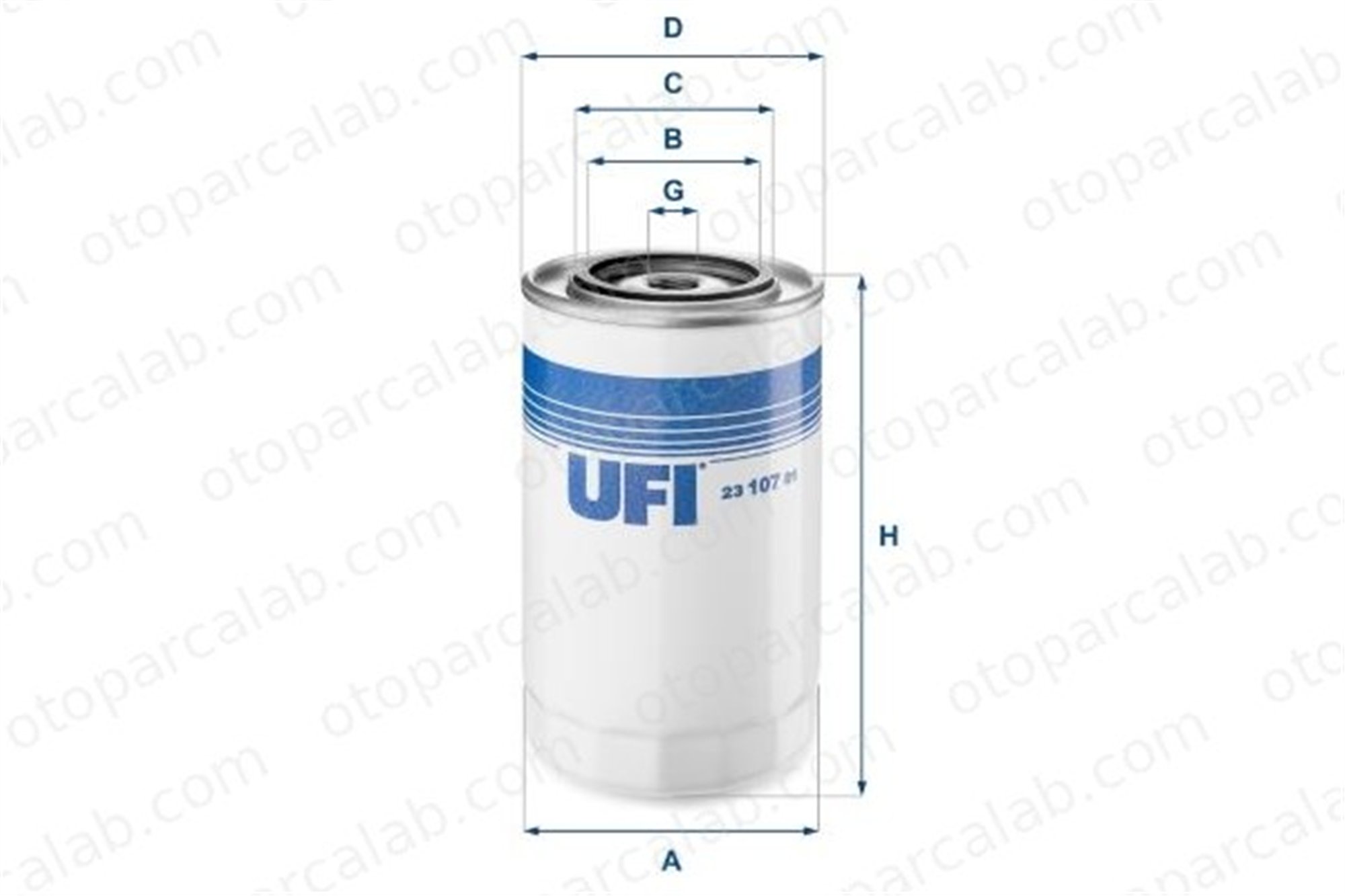 UFI 23.107.01 Yağ Filtresi FIAT 90 66 2310701 954436