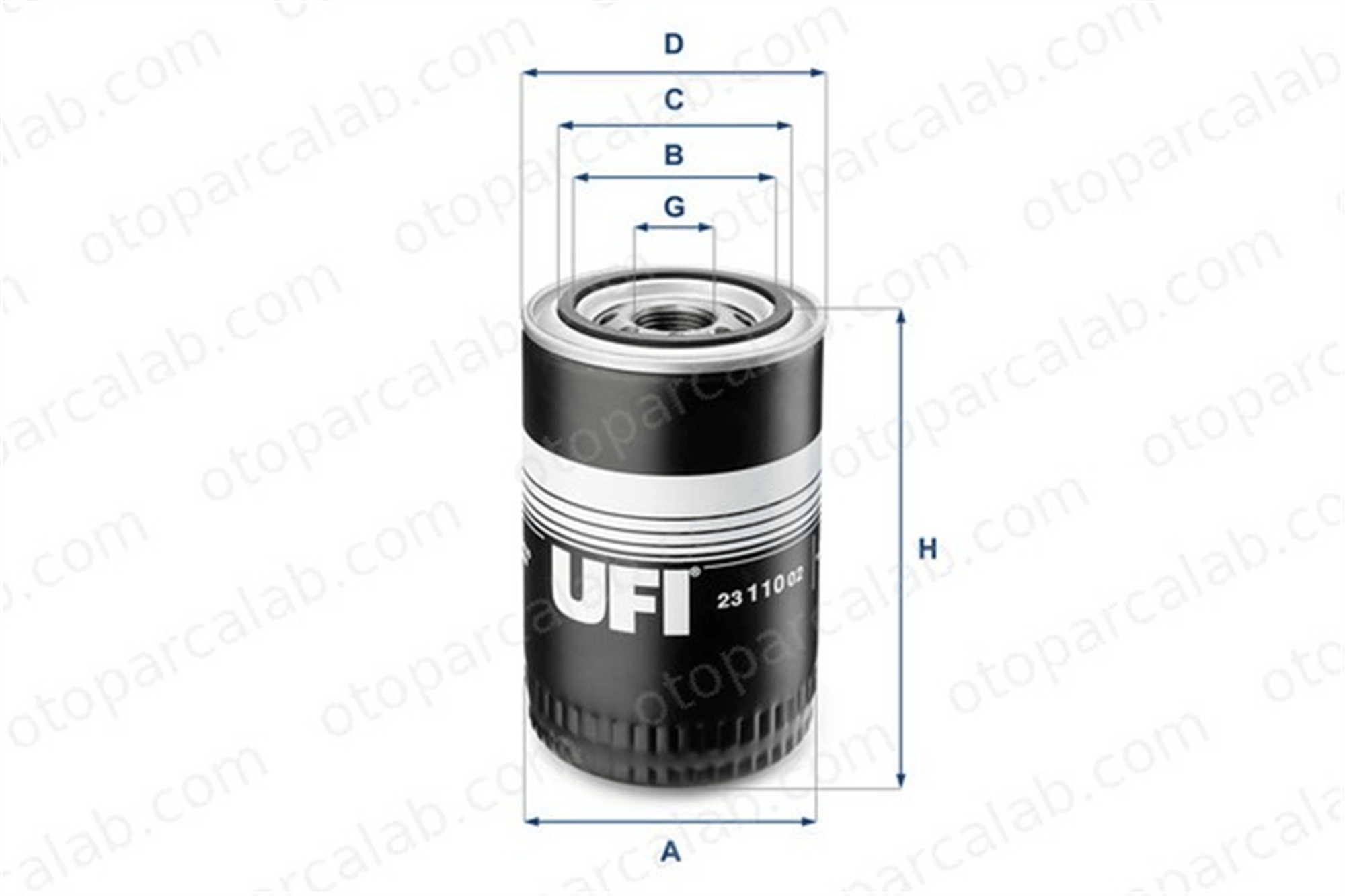 UFI 23.110.02 Yağ Filtresi DEUTZ-FAHR AGROTRON DX 2311002 C0950546