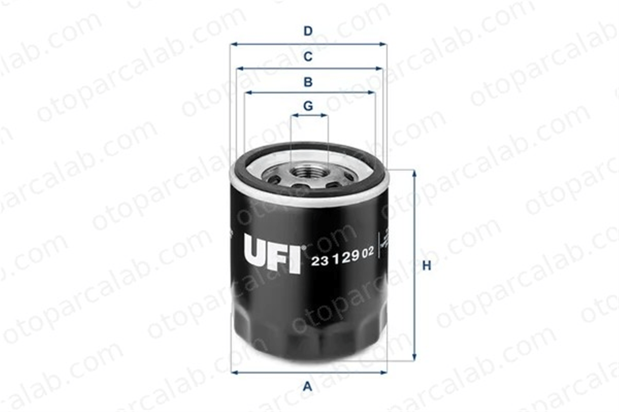 UFI 23.129.02 Yağ Filtresi OPEL KADETT E Hatchback VECTRA A 650104 1109K4