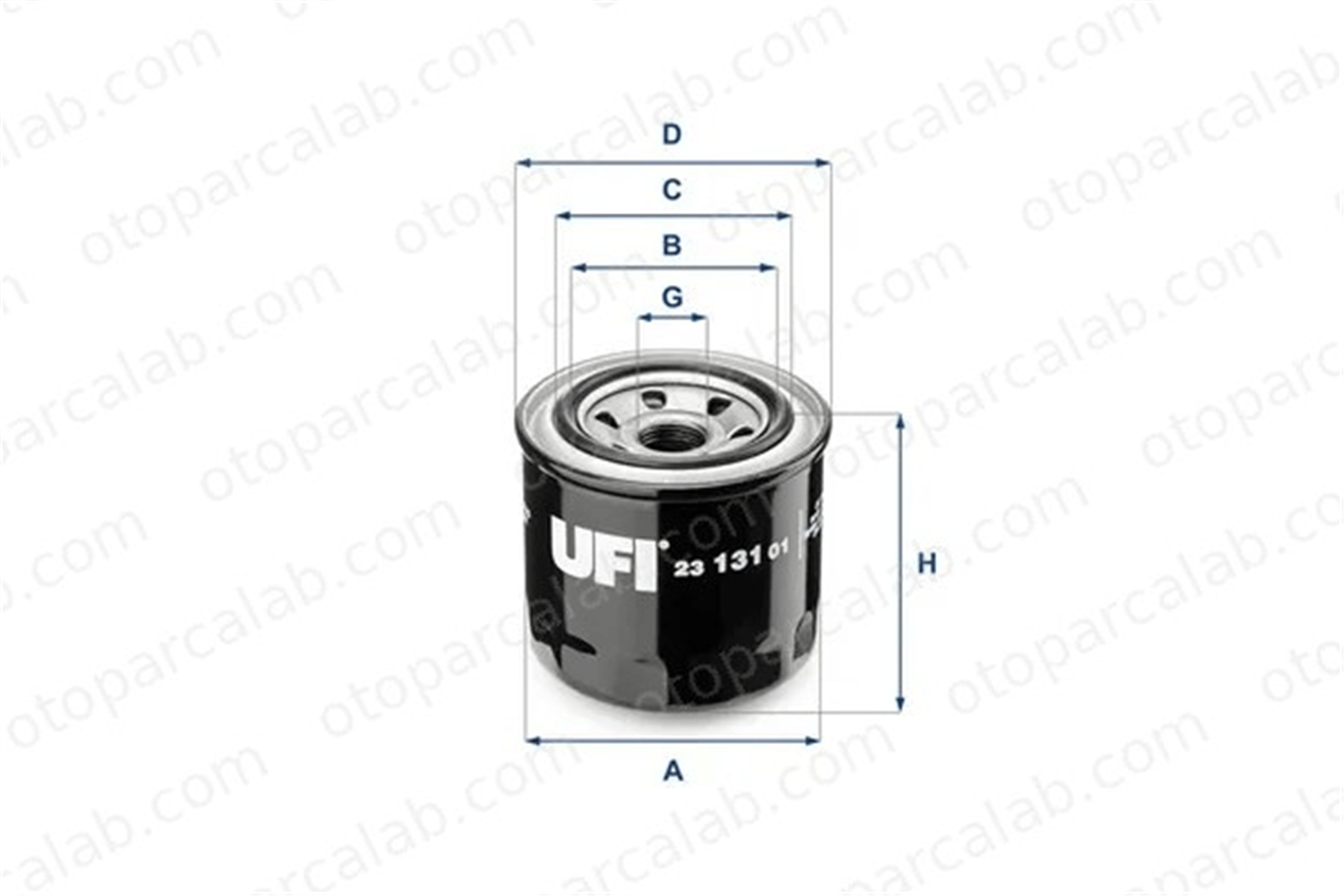 UFI 23.131.01 Yağ Filtresi SUZUKI SWIFT I DAIHATSU CHARADE II 1651073002 1651073013