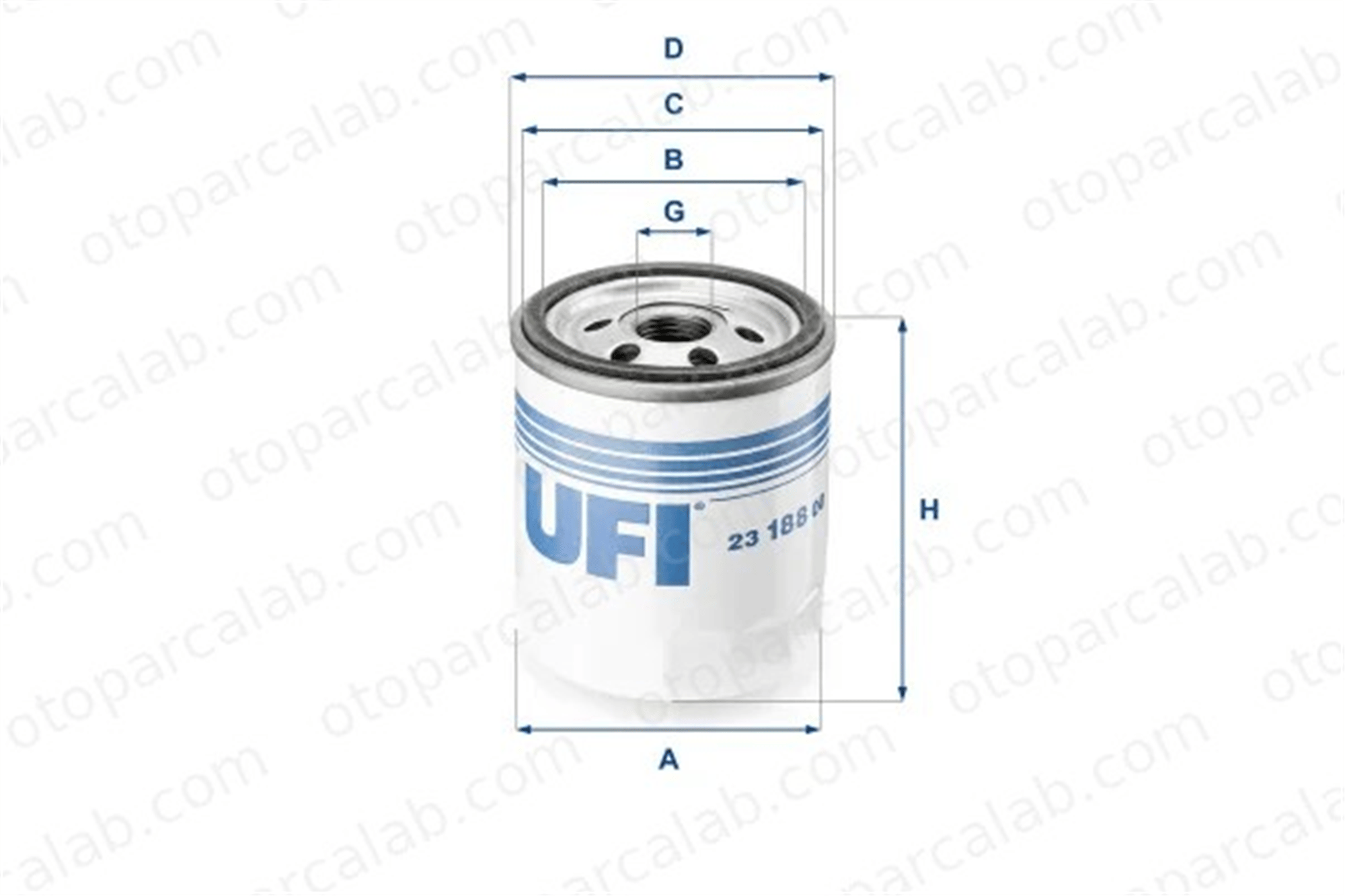 UFI 23.188.00 Yağ Filtresi FORD FIESTA I FIESTA III 2318800 1109A6
