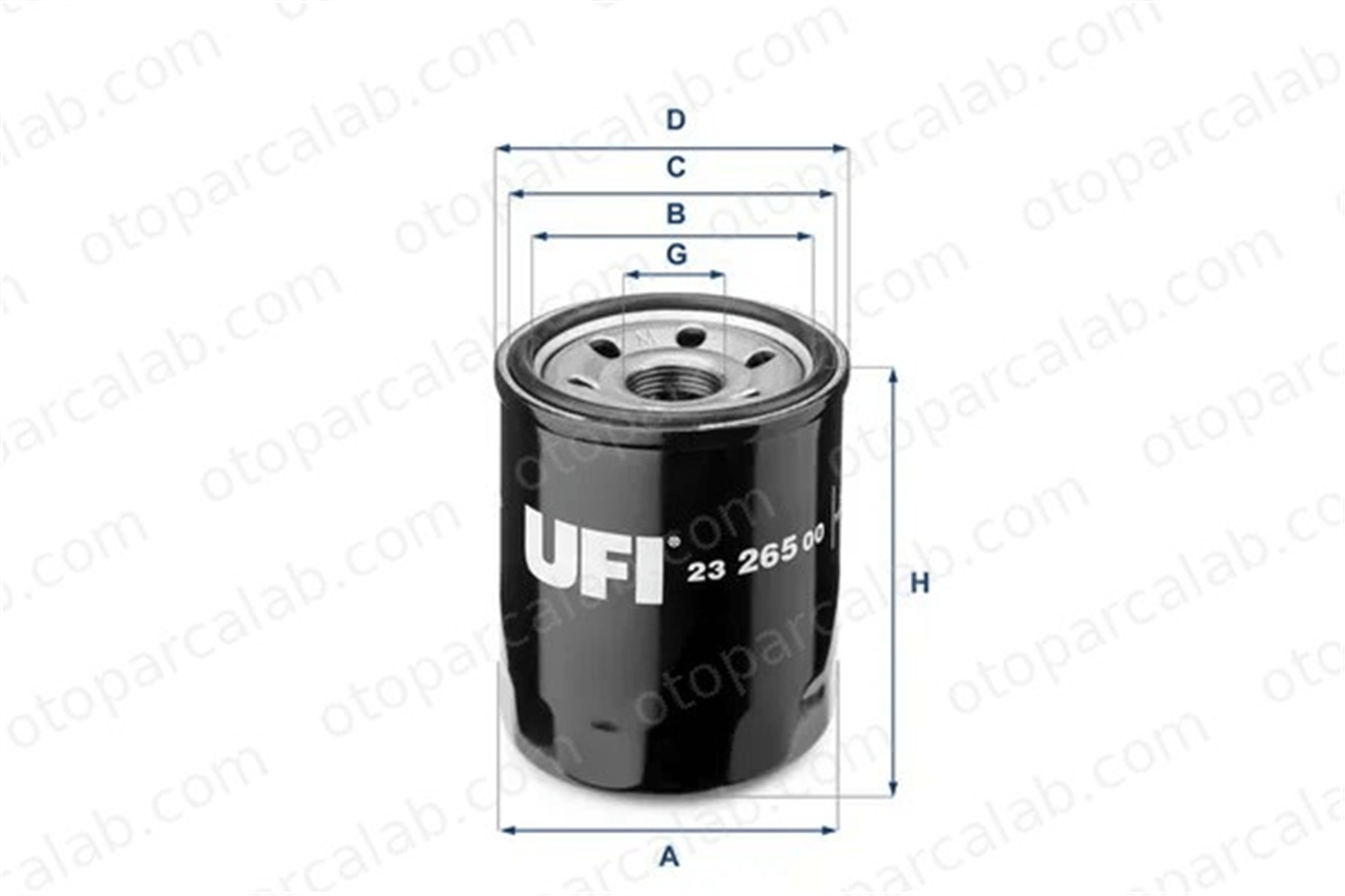 UFI 23.265.00 Yağ Filtresi DEUTZ-FAHR AGROTRON DX 15400PH1F01 1992239