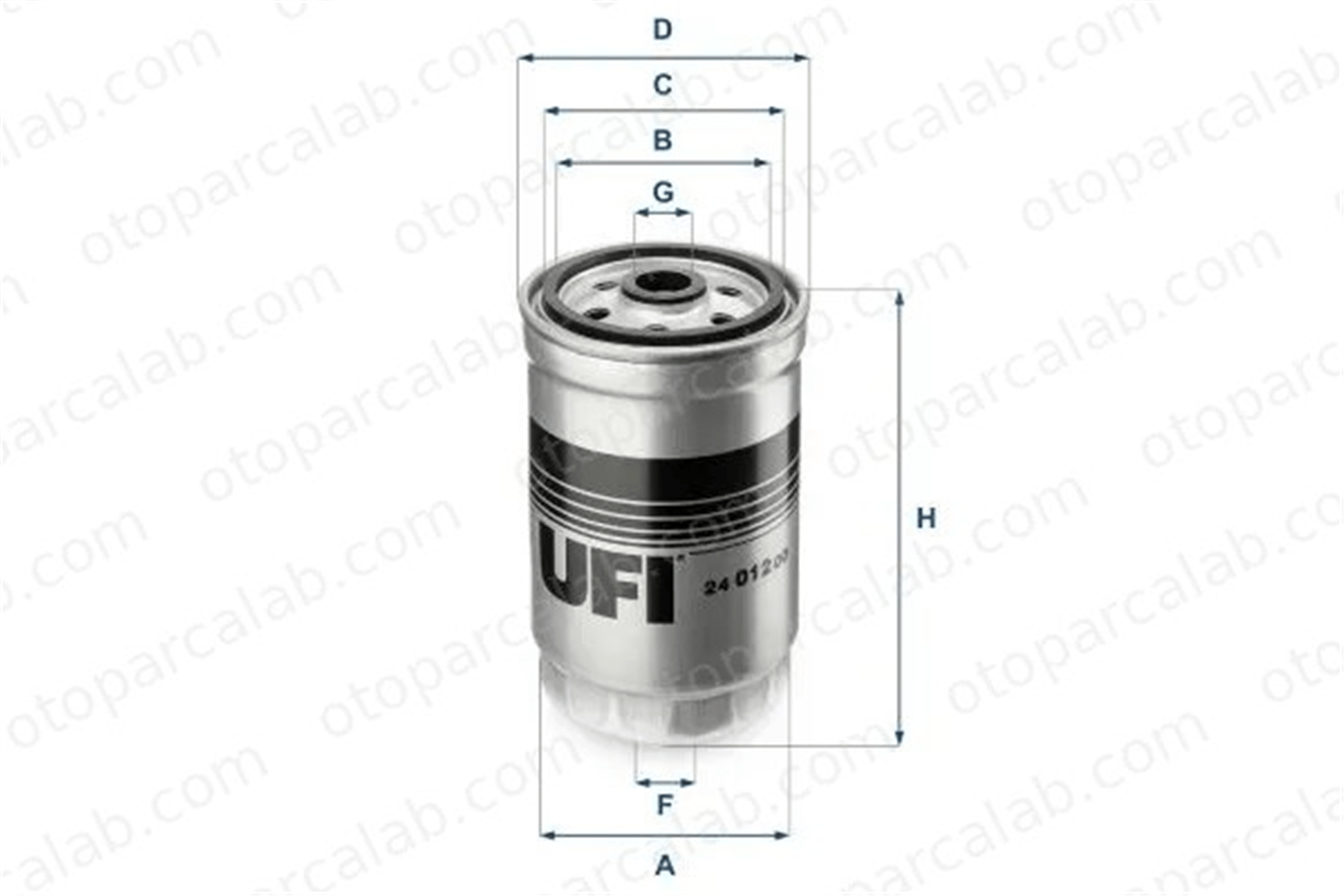 UFI 24.012.00 Yakıt Filtresi HYUNDAI SANTA FÉ II i30 Station wagon 2401200 319222B900