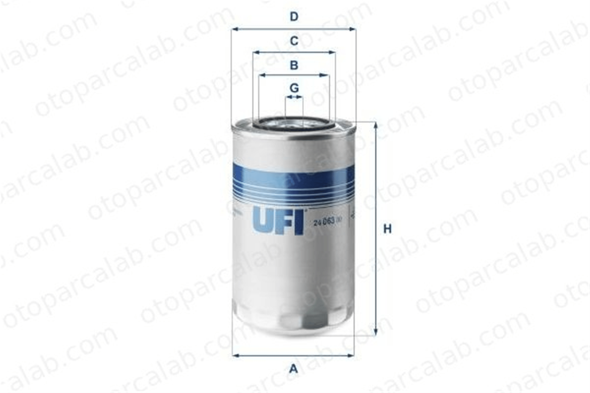 UFI 24.063.00 Yakıt Filtresi IVECO STRALIS II EUROCARGO V 2406300 ER5801465413
