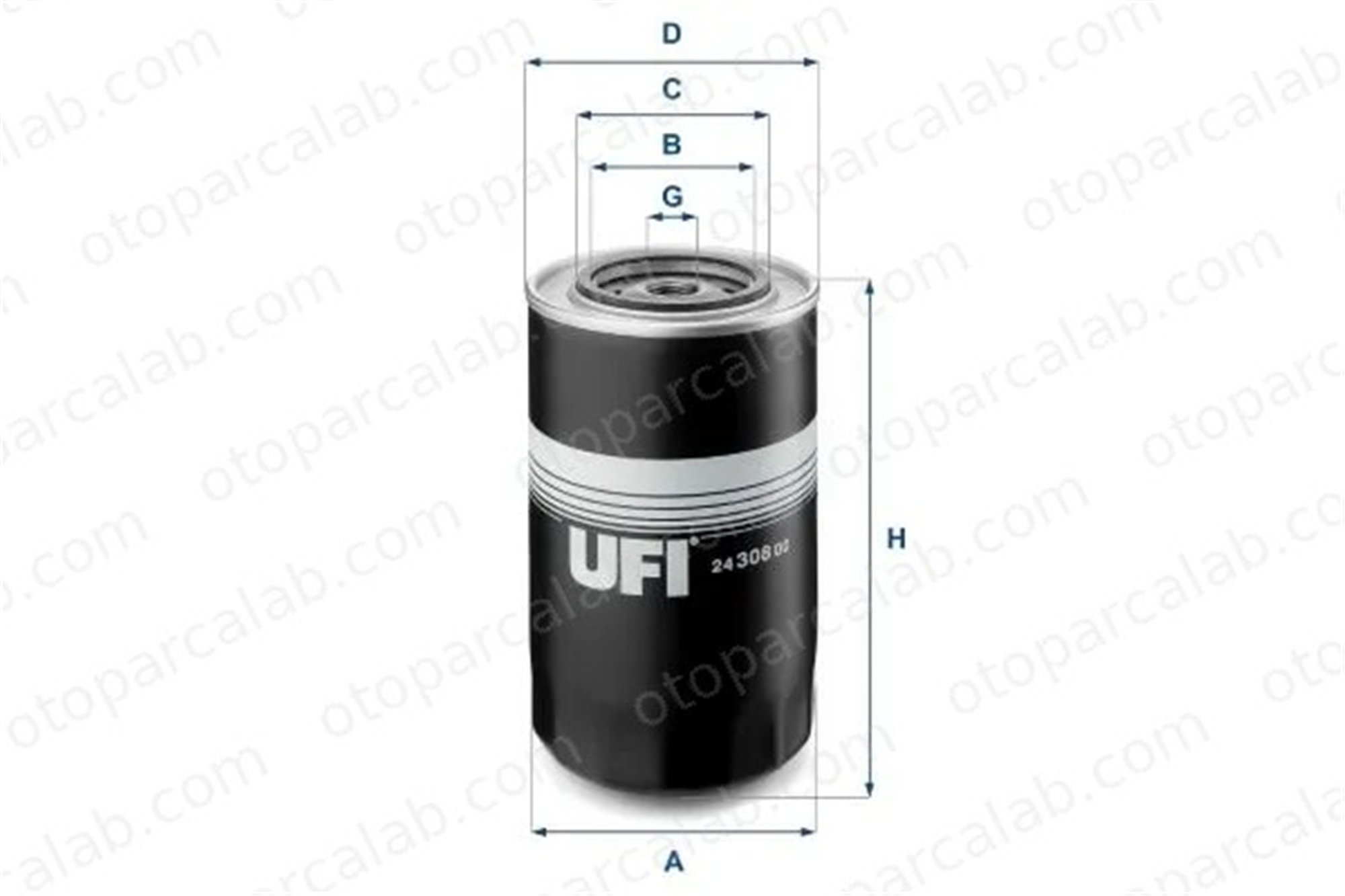 UFI 24.308.00 Yakıt Filtresi FIAT 90 66 2430800 48004
