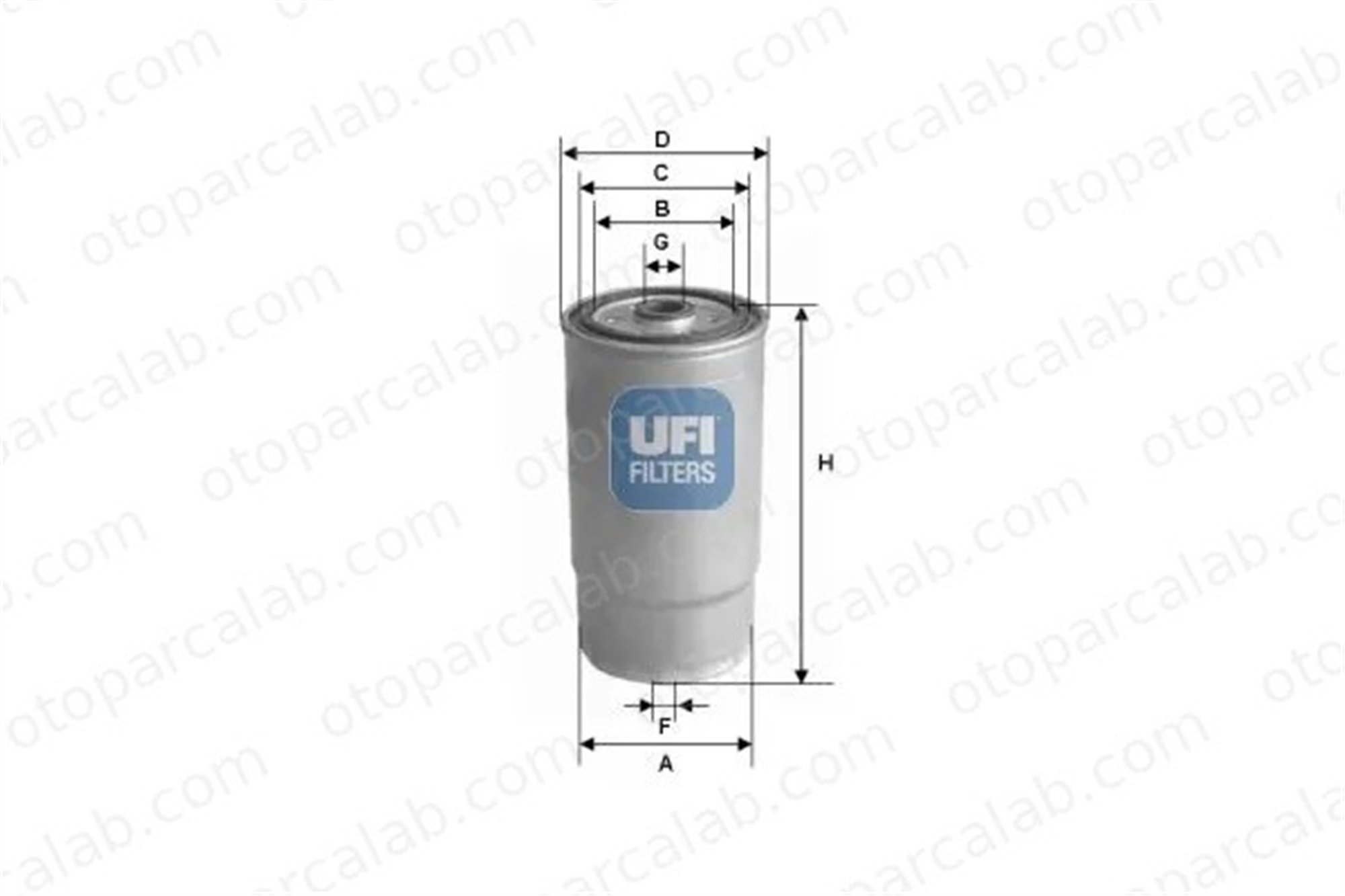 UFI 24.460.00 Yakıt Filtresi HYUNDAI SANTA FÉ I ELANTRA III 3192226900 319223A800