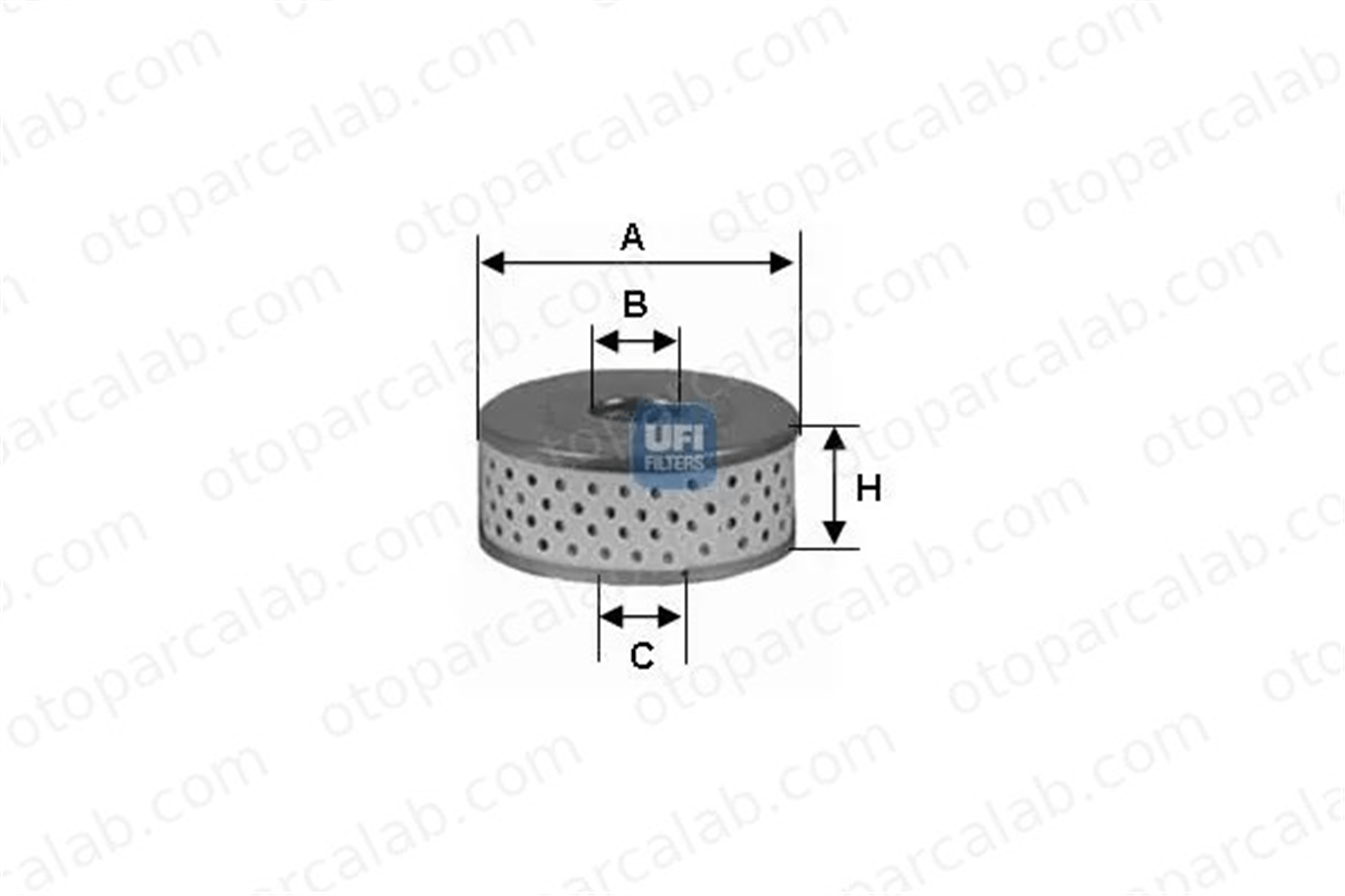 UFI 25.577.00 Yağ Filtresi PORSCHE 356 Coupe 356 Cabriolet/Speedster 2557700 11996030