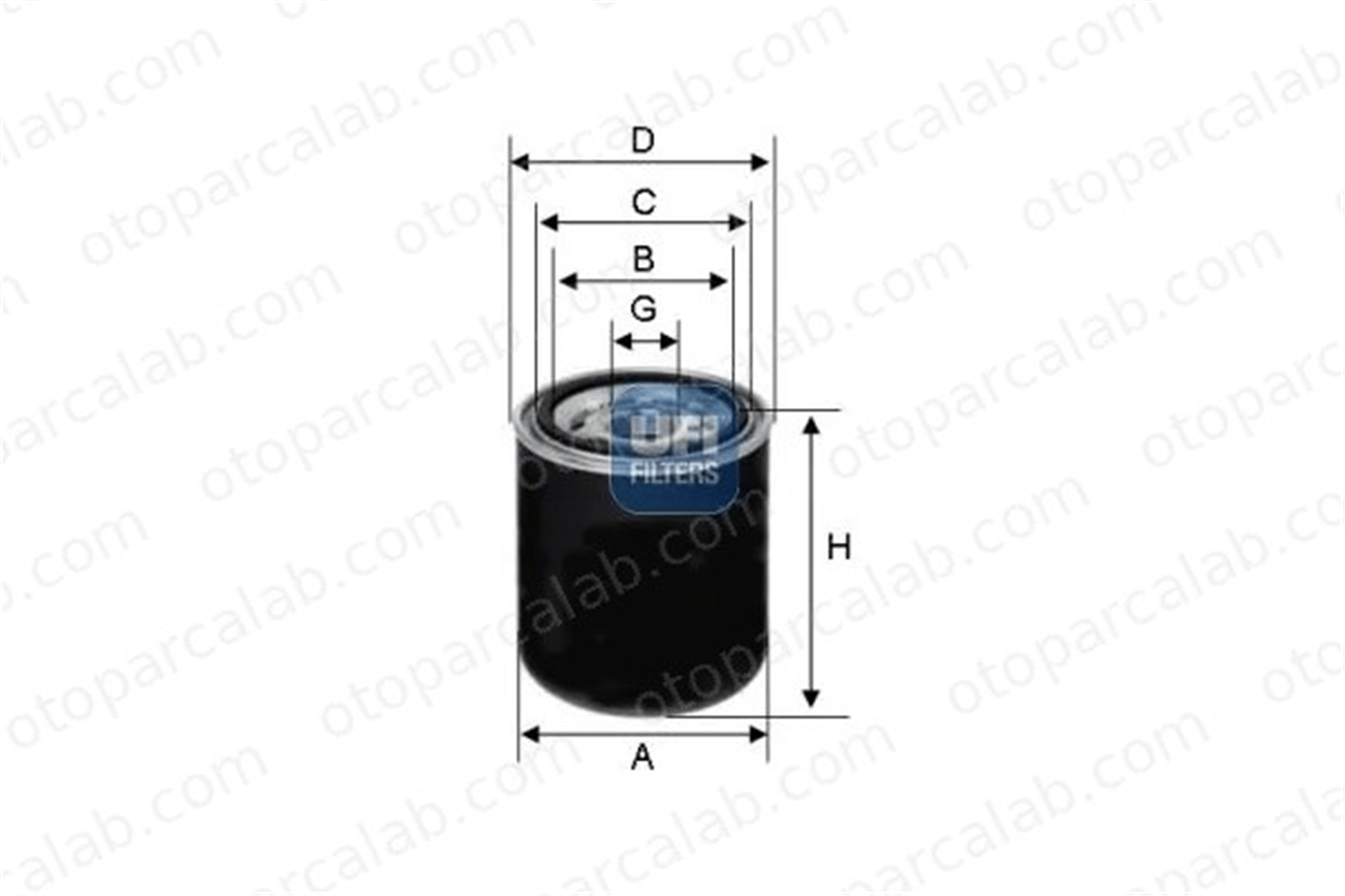 UFI 80.133.00 Yağ Filtresi MERCEDES-BENZ AROCS ACTROS MP4 / MP5 8013300 6285510289
