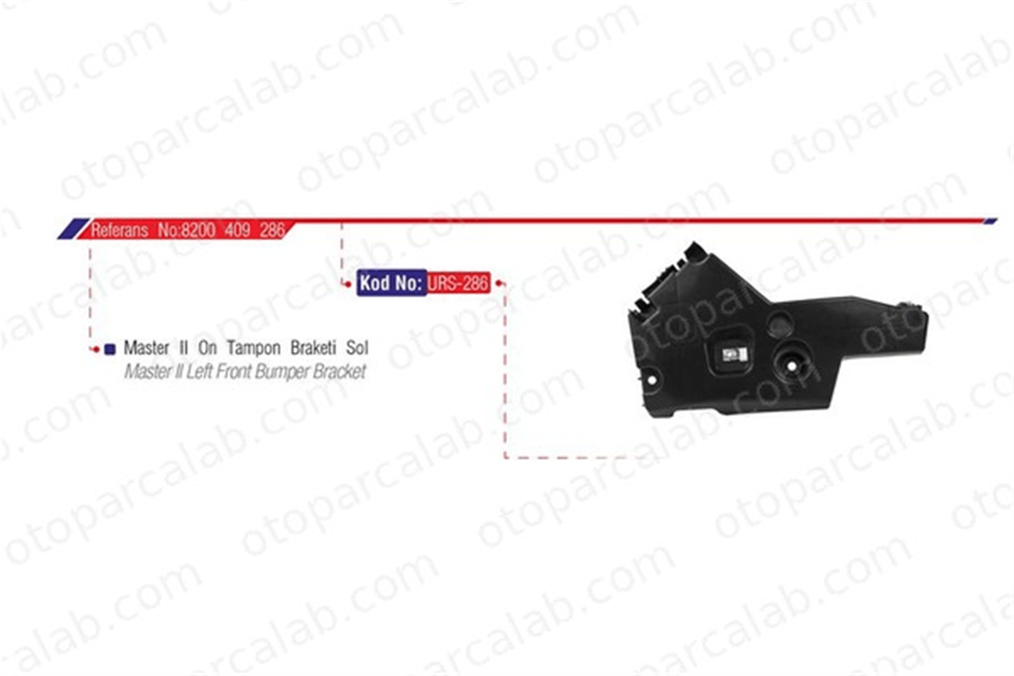 URS 286 Tampon Braketi Ön Sol OPEL MOVANO A Panelvan/Van RENAULT MASTER II Minibüs/Otobüs 8200409286