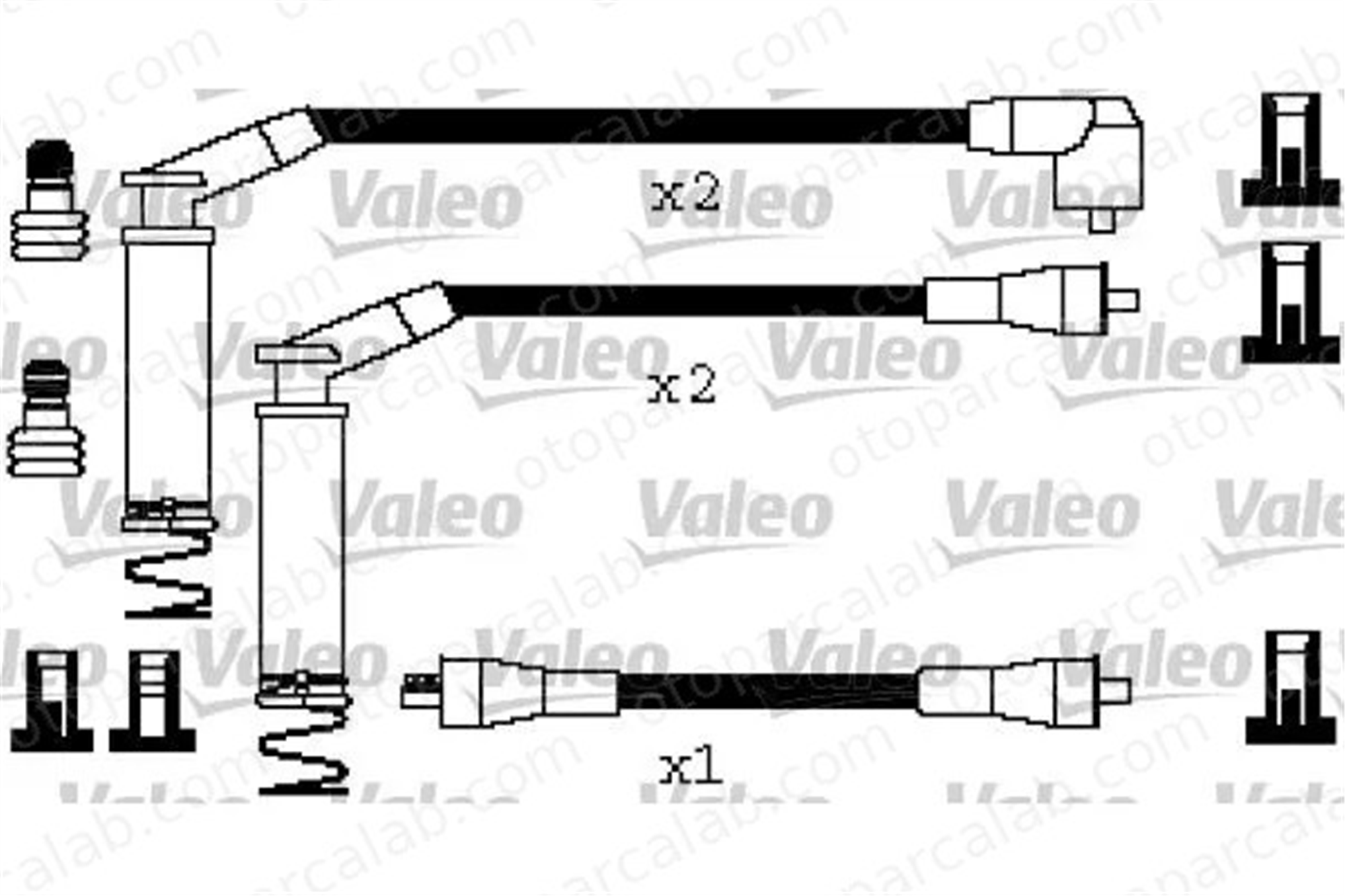 VALEO 346404 Buji Kablosu OPEL OMEGA A Station wagon OMEGA A 1612537 1612560