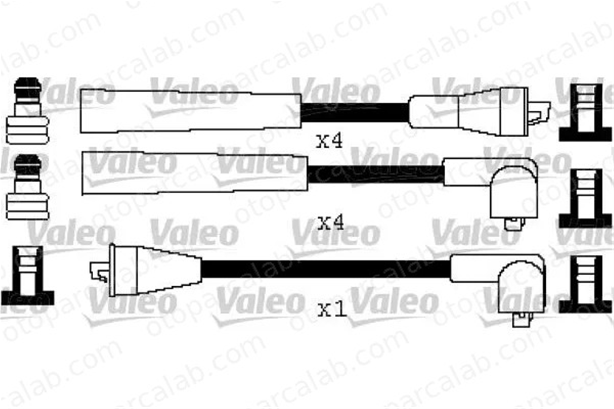 VALEO 346411 Buji Kablosu ROVER 2000-3500 LAND ROVER RANGE ROVER II 346411 ETC8618