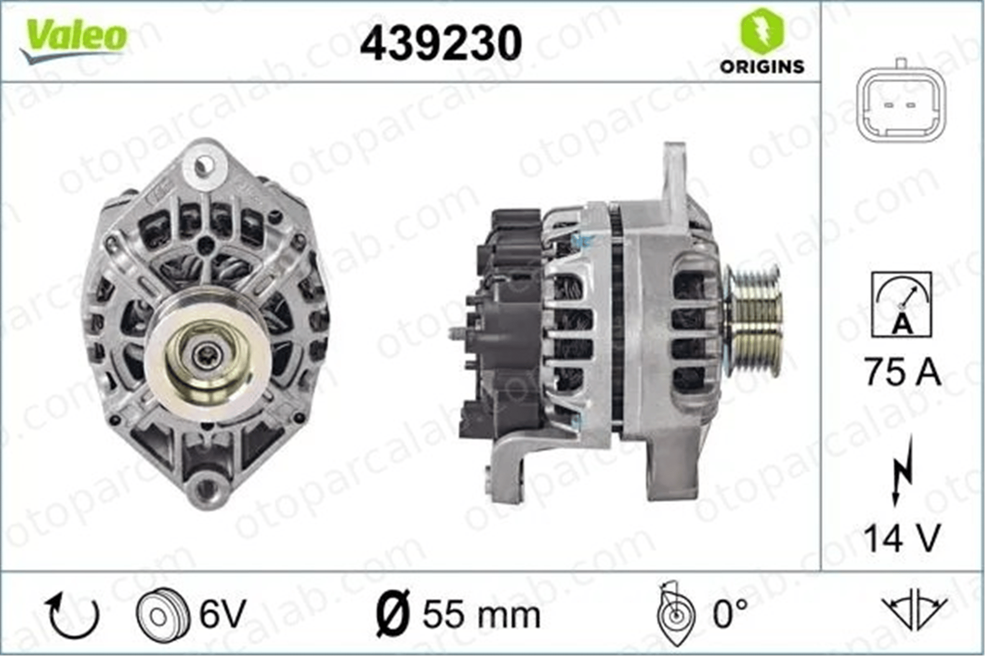 VALEO 439230 Alternatör RENAULT CLIO II SCÉNIC I MPV 7700105333 7701499959