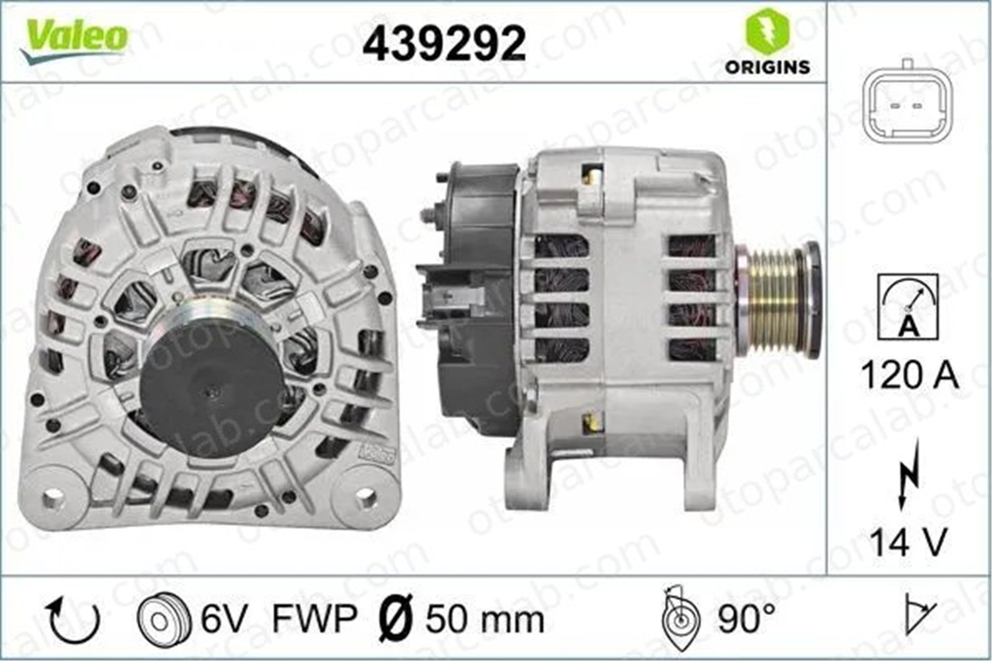 VALEO 439292 Alternatör NISSAN INTERSTAR Minibüs/Otobüs INTERSTAR Panelvan/Van 7700426849 7711134316