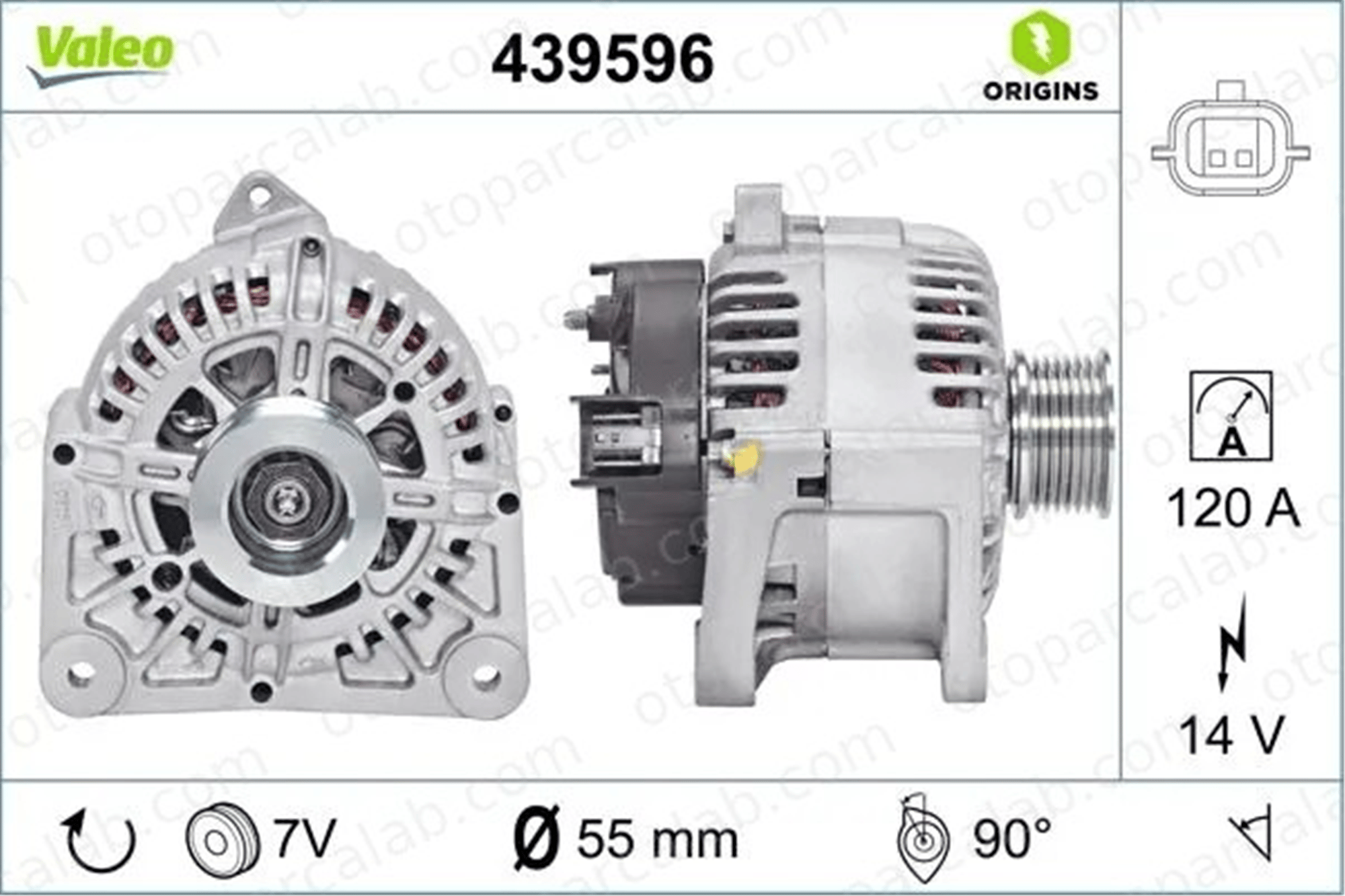 VALEO 439596 Alternatör RENAULT CLIO III MODUS / GRAND MODUS 8200623231 8200718724