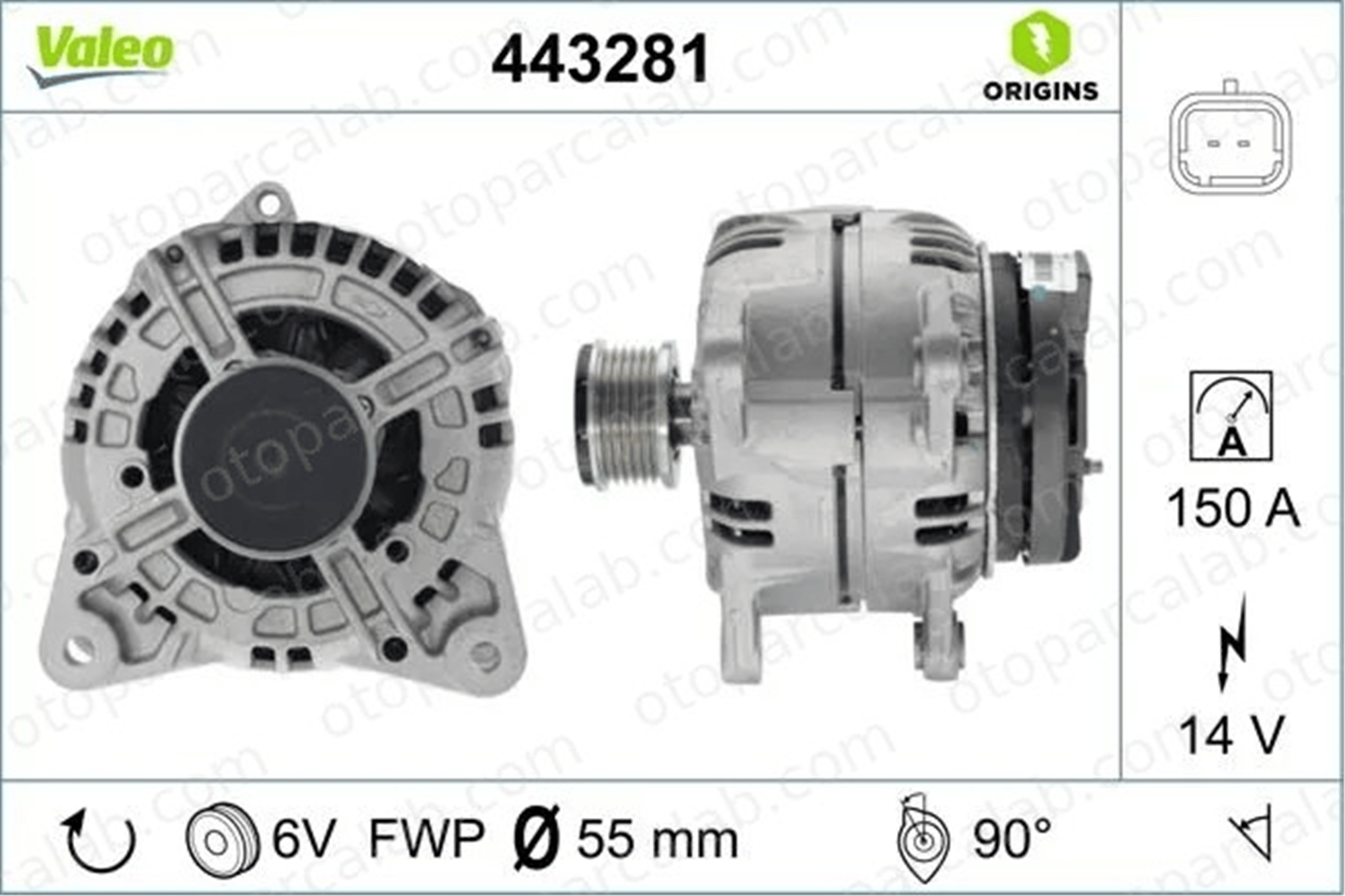 VALEO 443281 Alternatör RENAULT MEGANE II MEGANE II Sedan 8200728292 23100