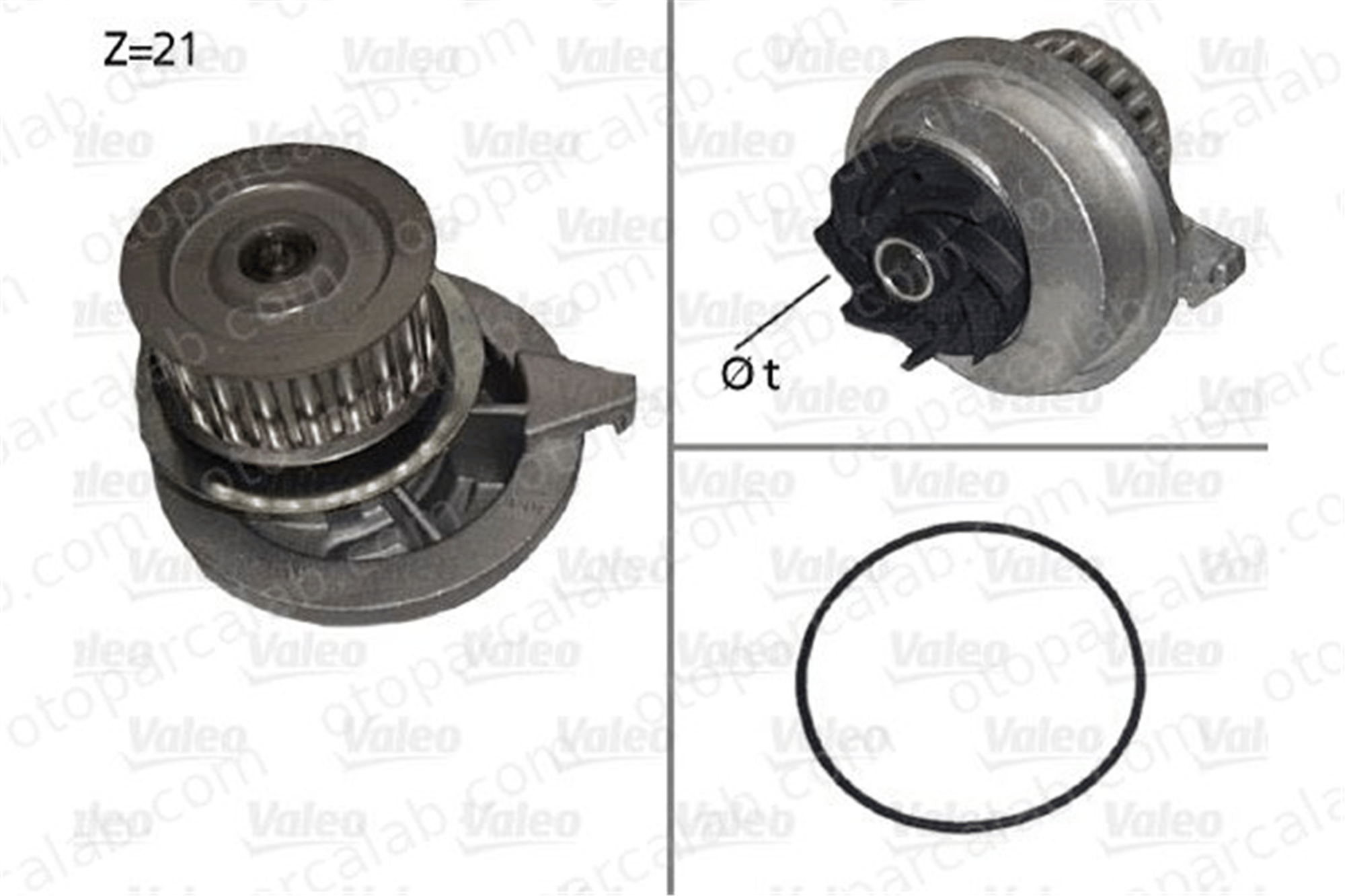 VALEO 506080 Devirdaim Su Pompası OPEL KADETT E Hatchback KADETT E Cabrio 1334017 90442207