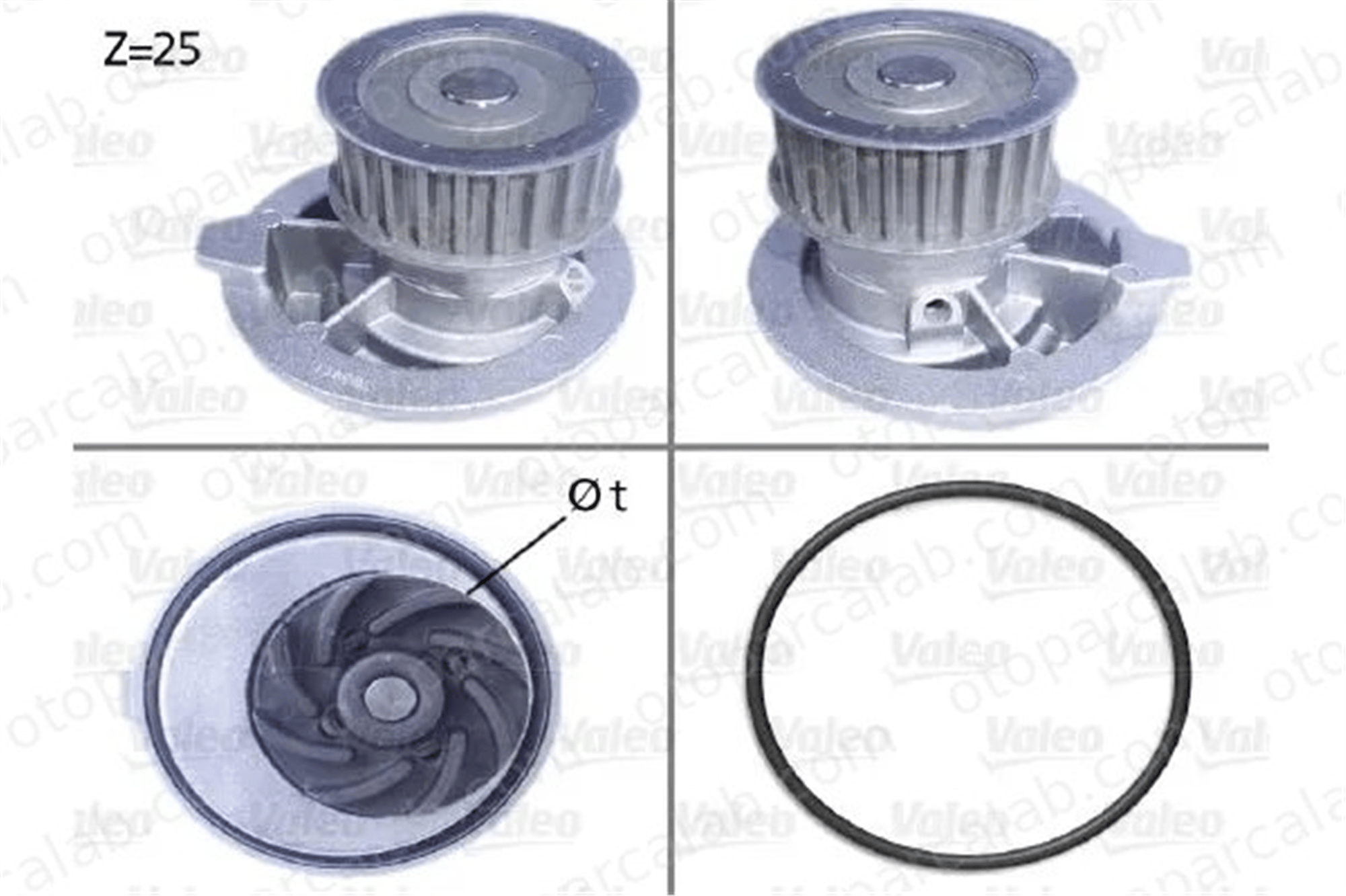 VALEO 506309 Devirdaim Su Pompası OPEL ASTRA F Station wagon ASTRA F 90466343 92064250