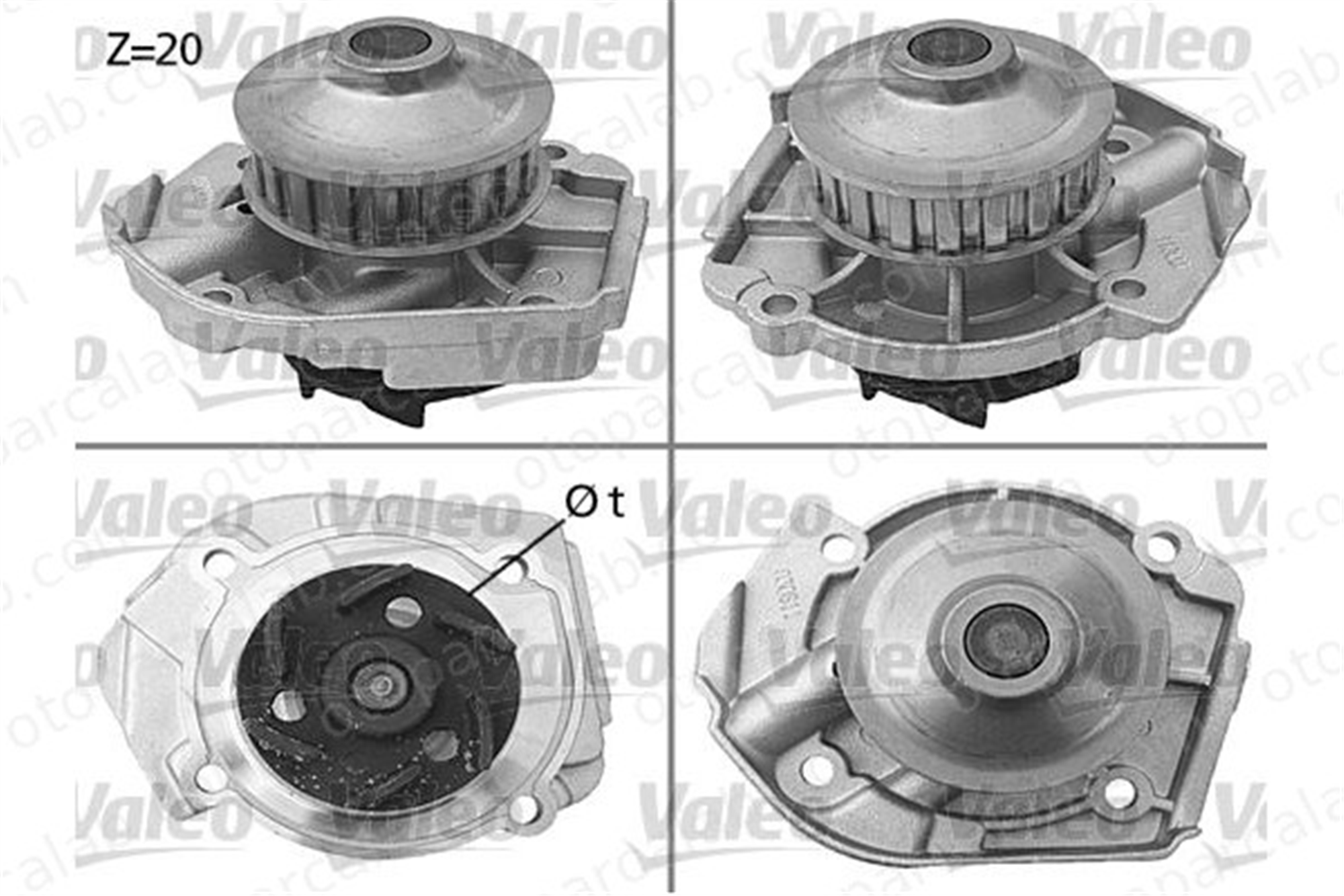 VALEO 506397 Devirdaim Su Pompası LANCIA Y10 FIAT PANDA 771524246423351 46531183