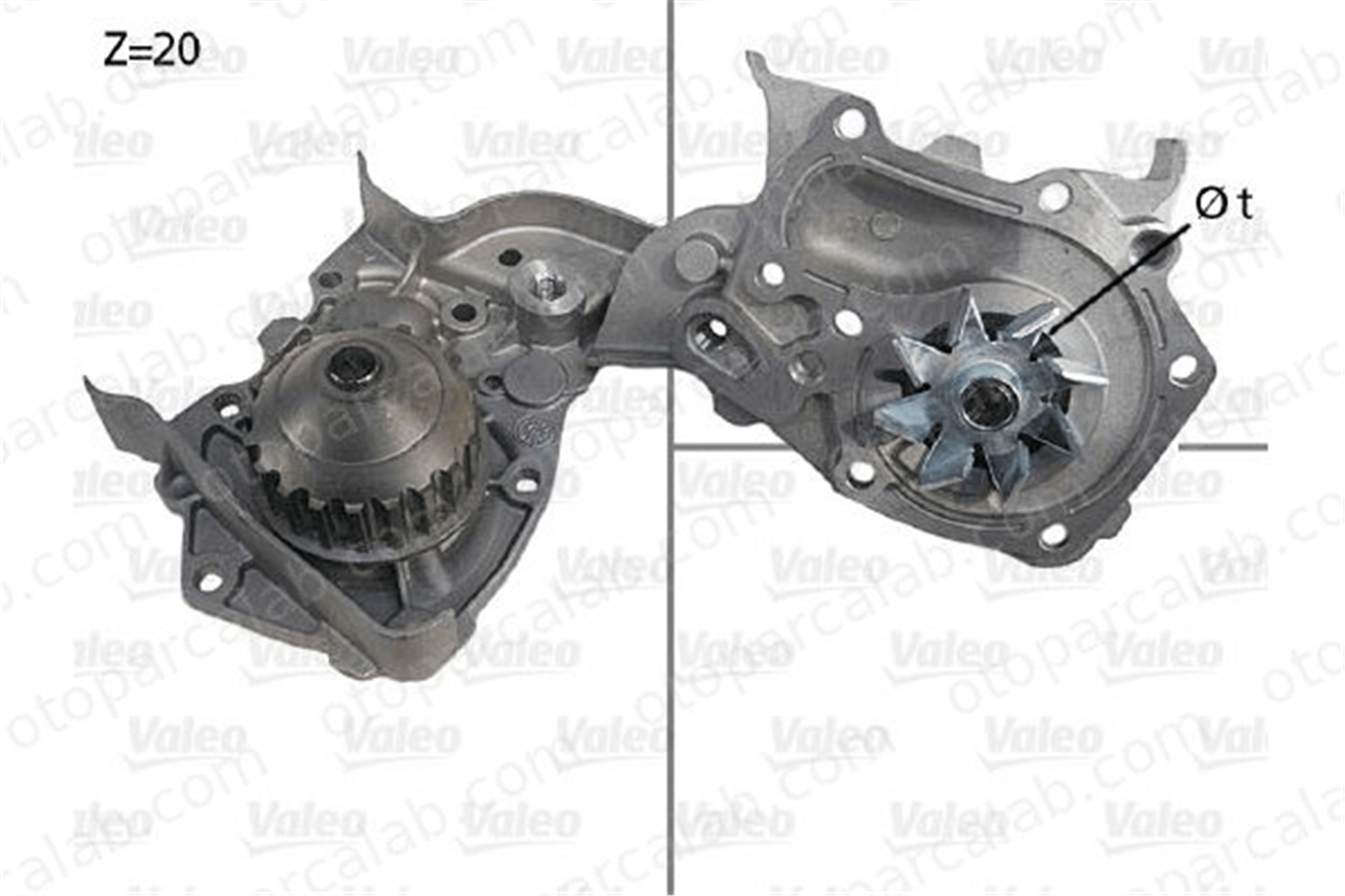 VALEO 506564 Devirdaim Su Pompası RENAULT MEGANE I CLIO I 8200146301 7701472675