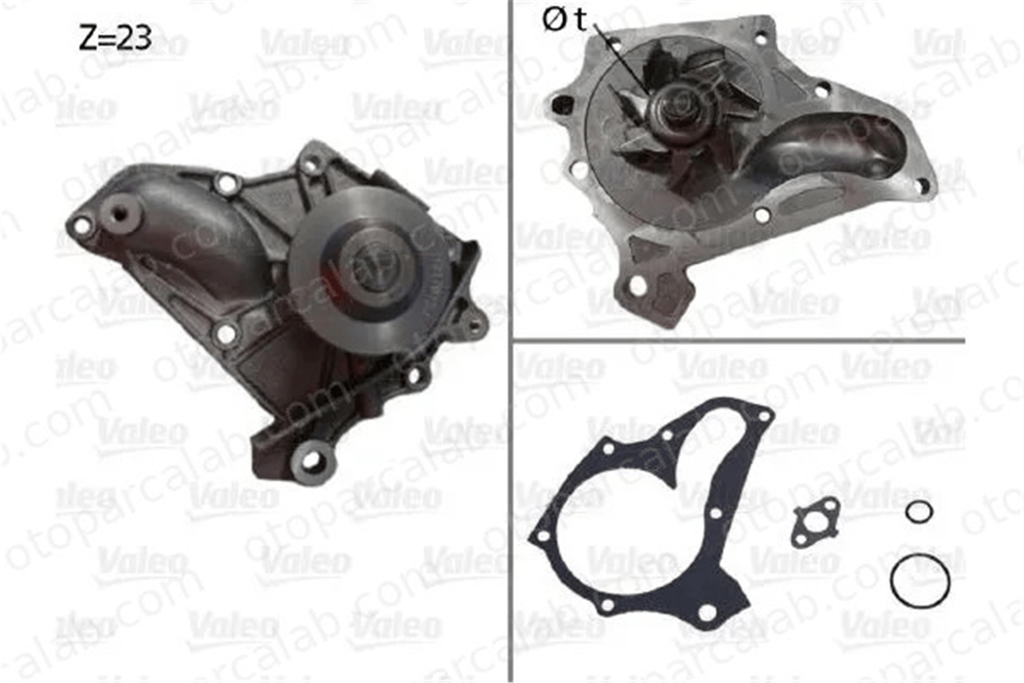 VALEO 506624 Devirdaim Su Pompası TOYOTA CAMRY CAMRY Station wagon 1610009040 1610079075