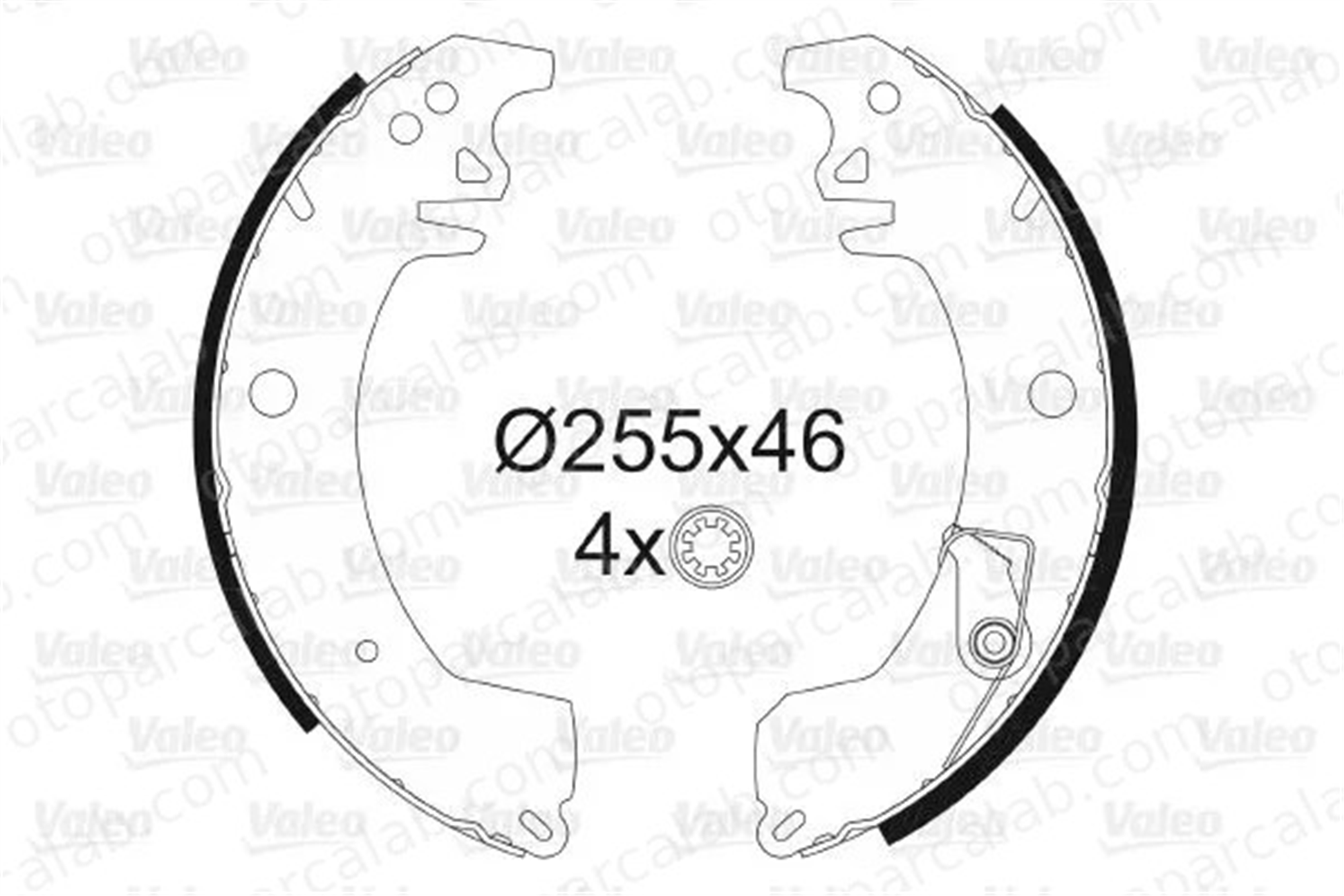 VALEO 562045 Fren Pabuçlu Balata Arka RENAULT TRAFIC Panelvan/Van TRAFIC Minibüs/Otobüs 7701202324 4401408