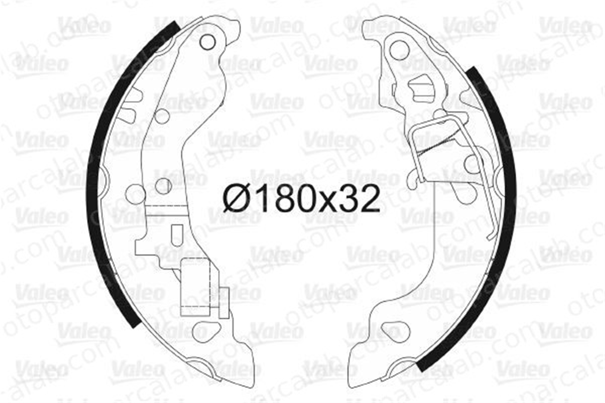 VALEO 562990 Fren Pabuçlu Balata Arka FIAT PUNTO PUNTO Kasa/eğik arka 77362295 71739596