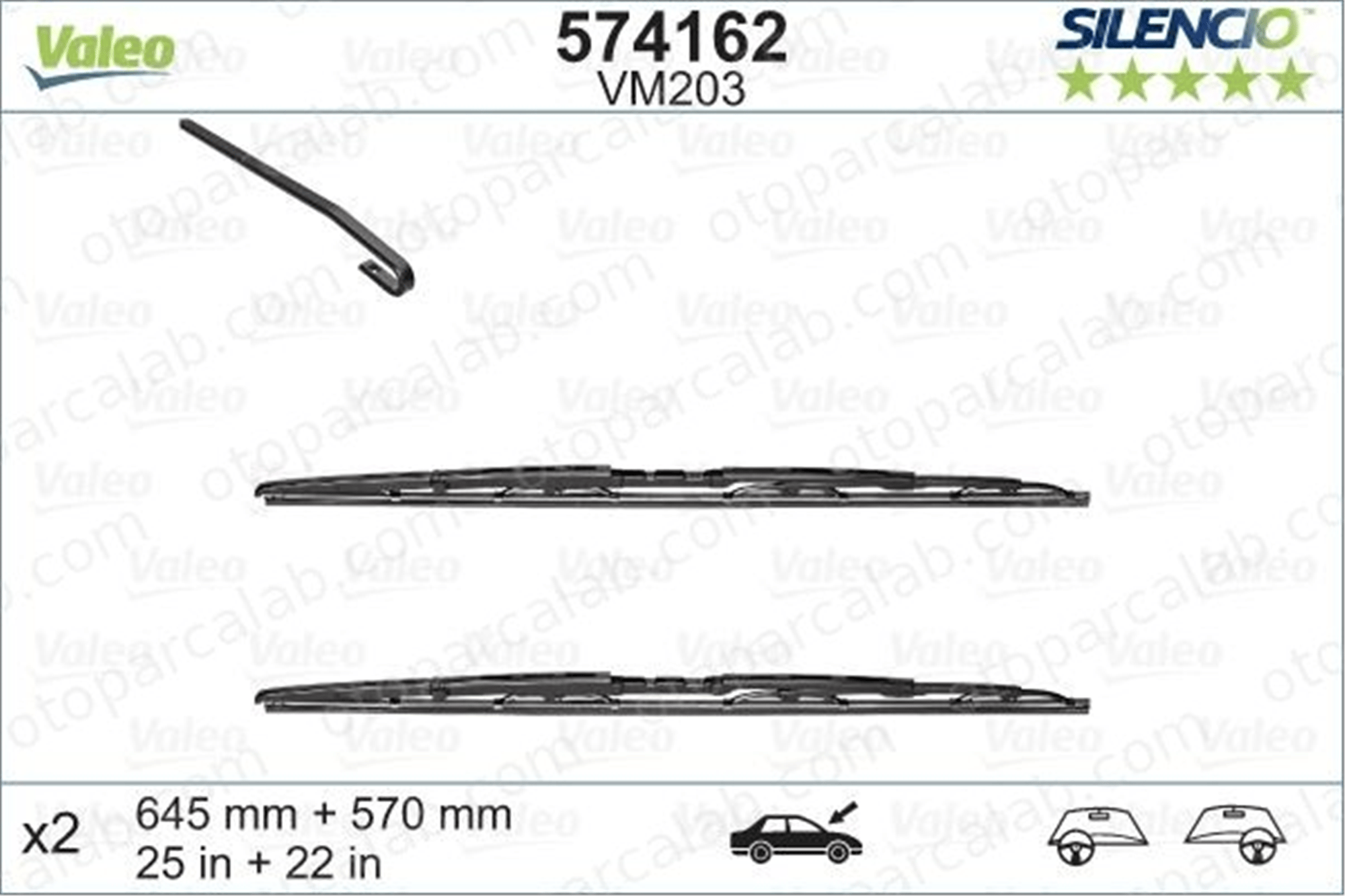 VALEO 574162 Silecek Süpürgesi Ön 650/560 mm - 26/22 inç BMW 5 5 Touring 116334 61619070579