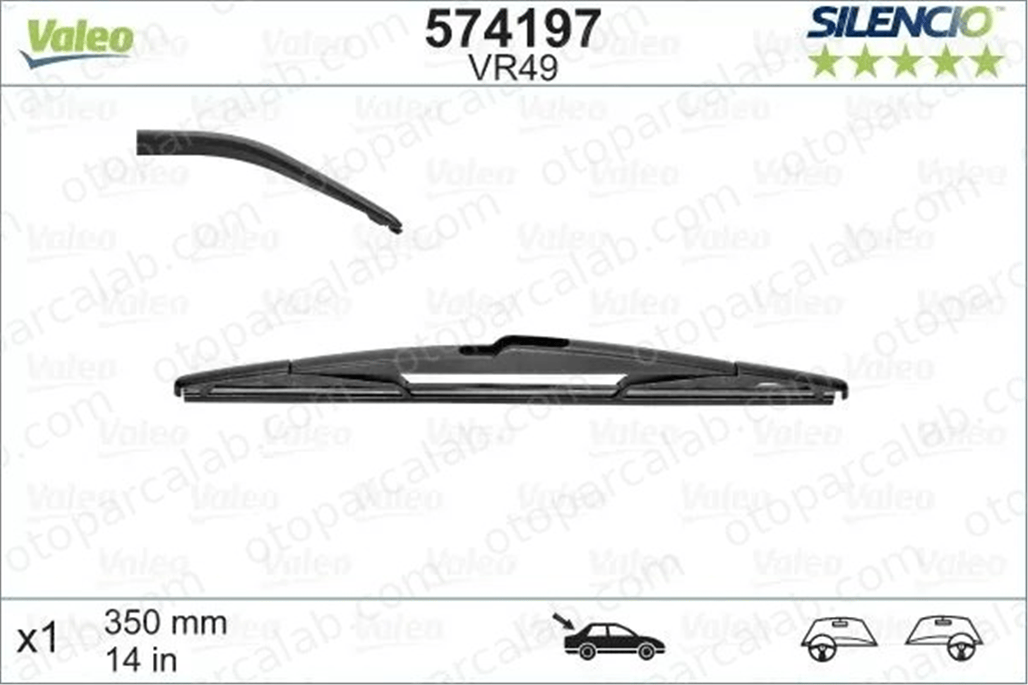 VALEO 574197 Silecek Süpürgesi Arka 350 mm - 14 inç RENAULT MEGANE III Coupe MEGANE III Hatchback 1616433780 3428599