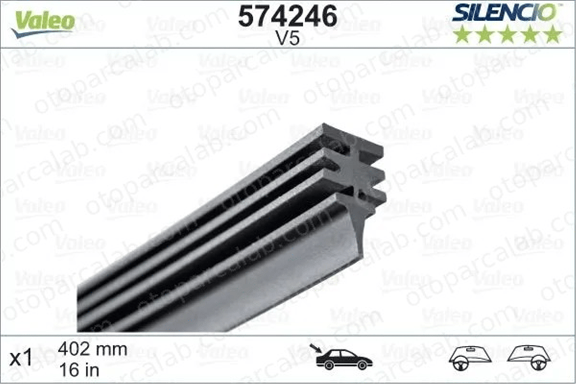 VALEO 574246 Silecek Süpürgesi Arka 400 mm - 16 inç ALFA ROMEO 156 Sportwagon FIAT STILO 46480731 642368