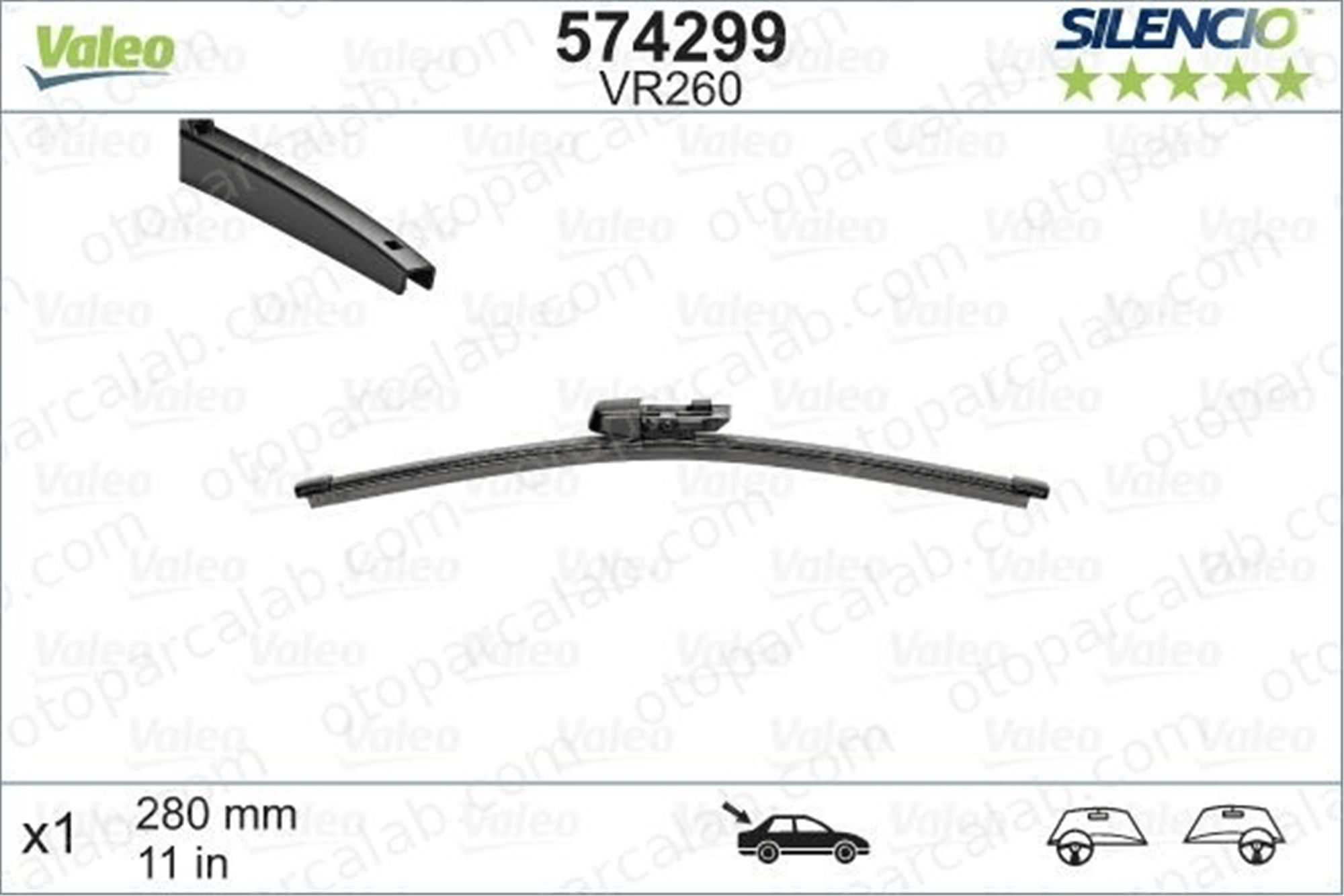 VALEO 574299 Silecek Süpürgesi Arka 280 mm - 11 inç VW GOLF VII GOLF VII Variant 5K6955427A 575955427