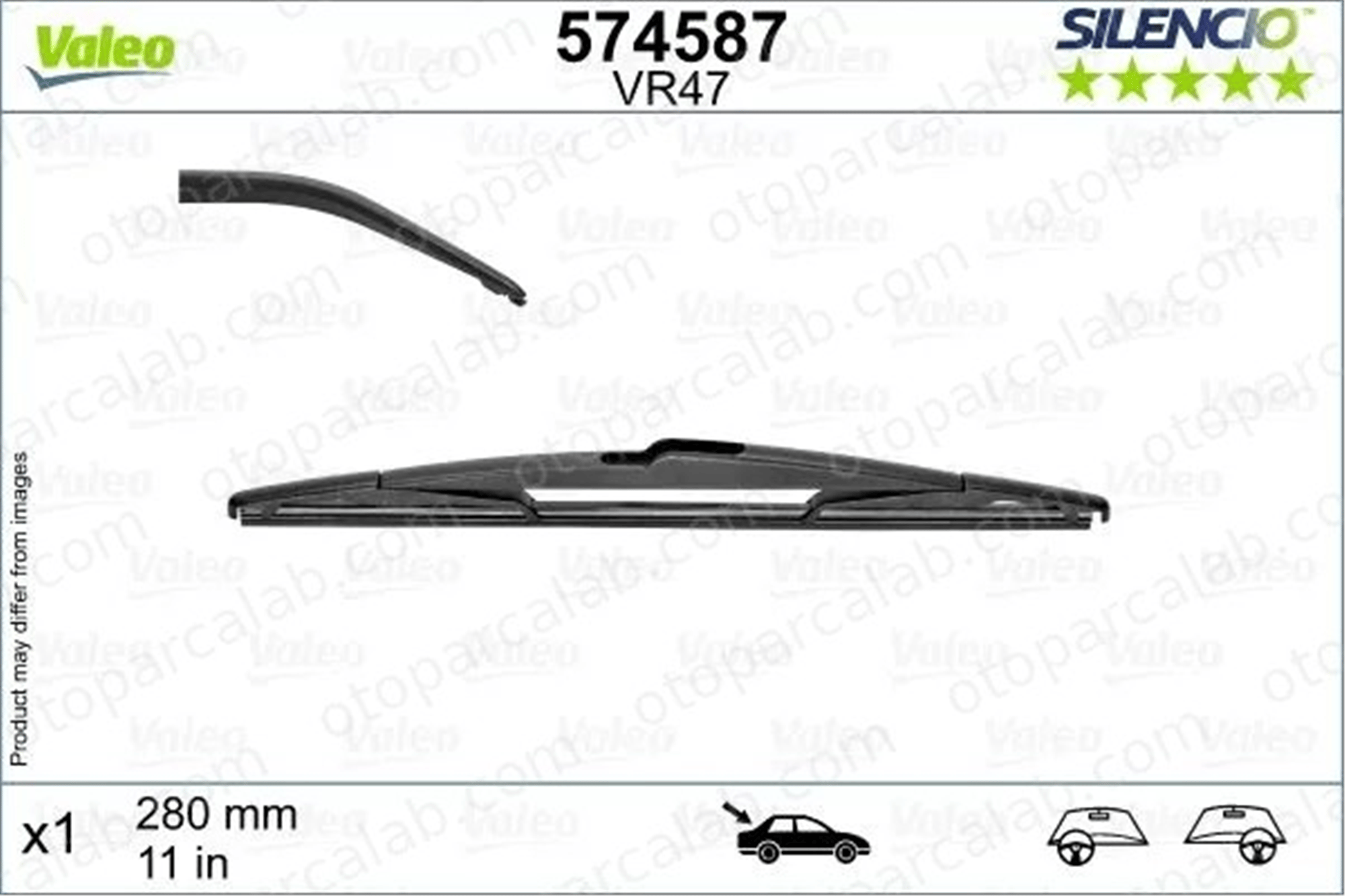 VALEO 574587 Silecek Süpürgesi Arka JEEP CHEROKEE KIA SORENTO II 988501R000 988502K000