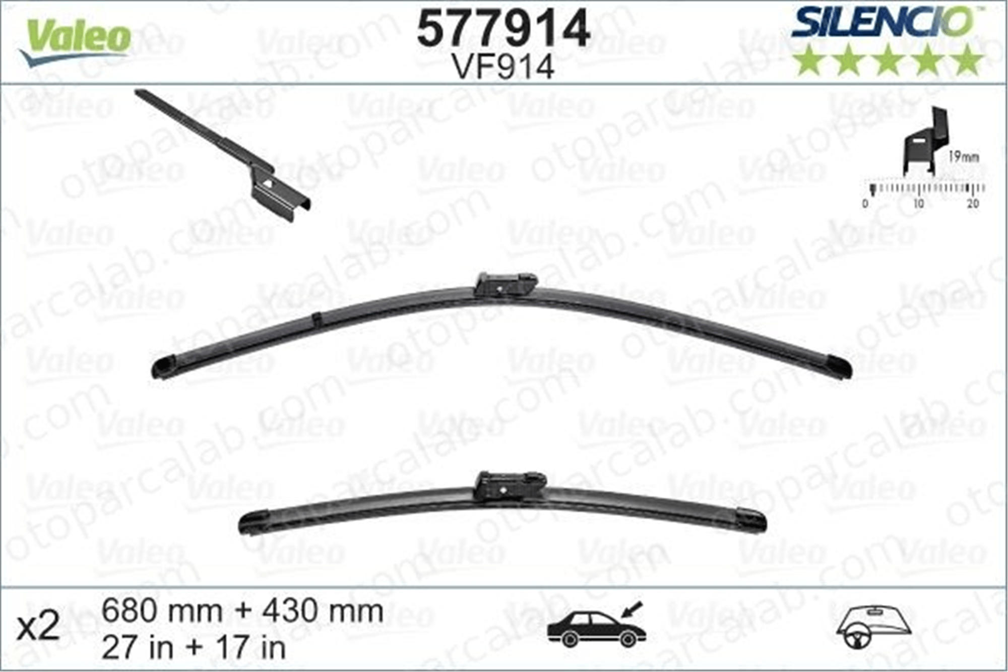 VALEO 577914 Silecek Süpürgesi Ön JAGUAR XF SPORTBRAKE XE 95599922 T4N1186