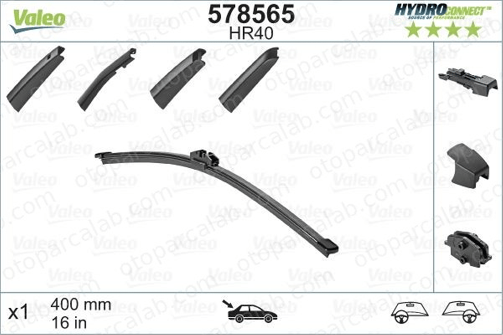 VALEO 578565 Silecek Süpürgesi Arka 400 mm - 16 inç AUDI A4 B8 Avant A6 C7 Avant 3276425785656 4G9955425
