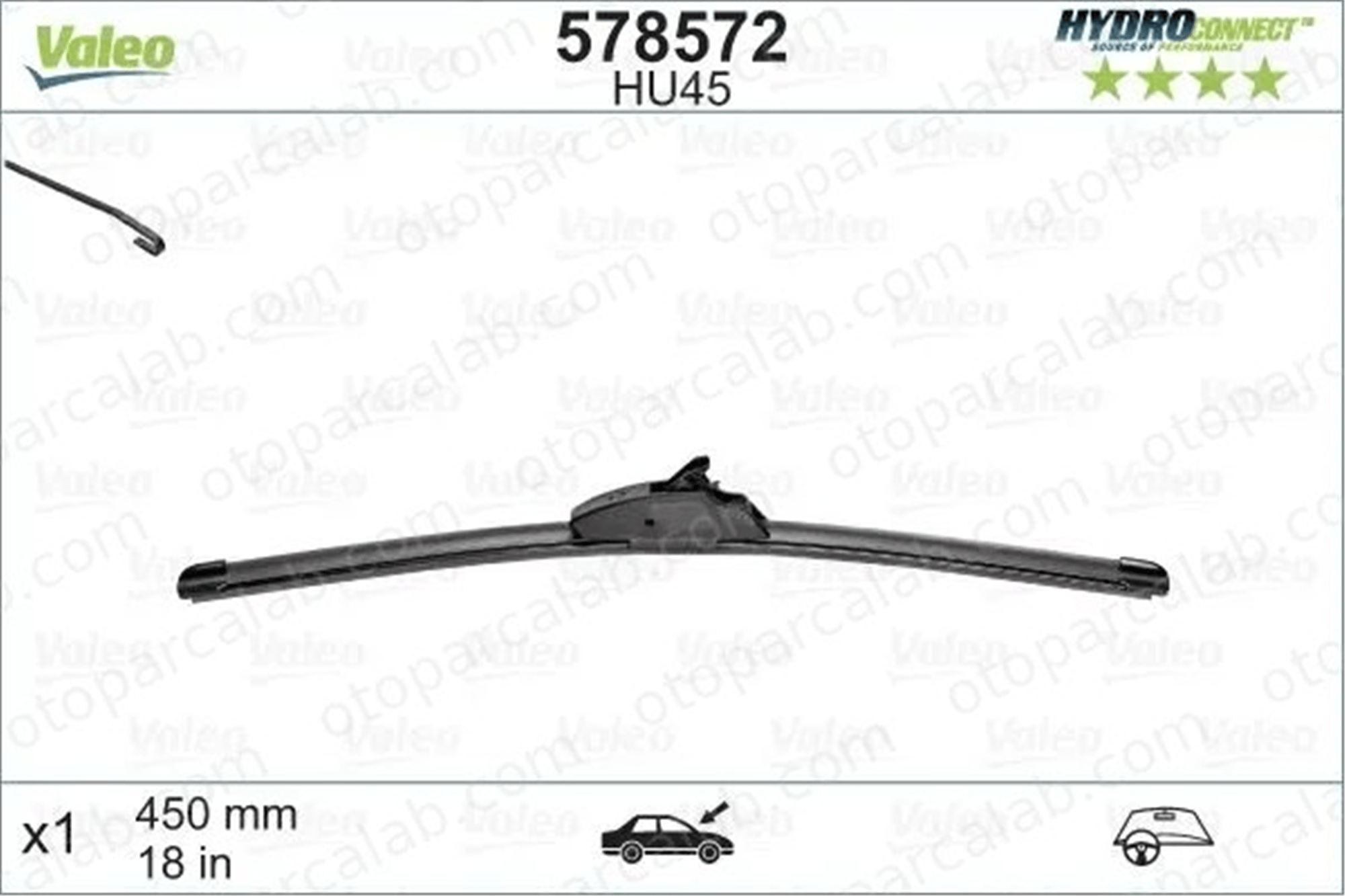 VALEO 578572 Silecek Süpürgesi Ön 450 mm - 18 inç SEAT CORDOBA ALFA ROMEO 33 1H0955427 6000613513