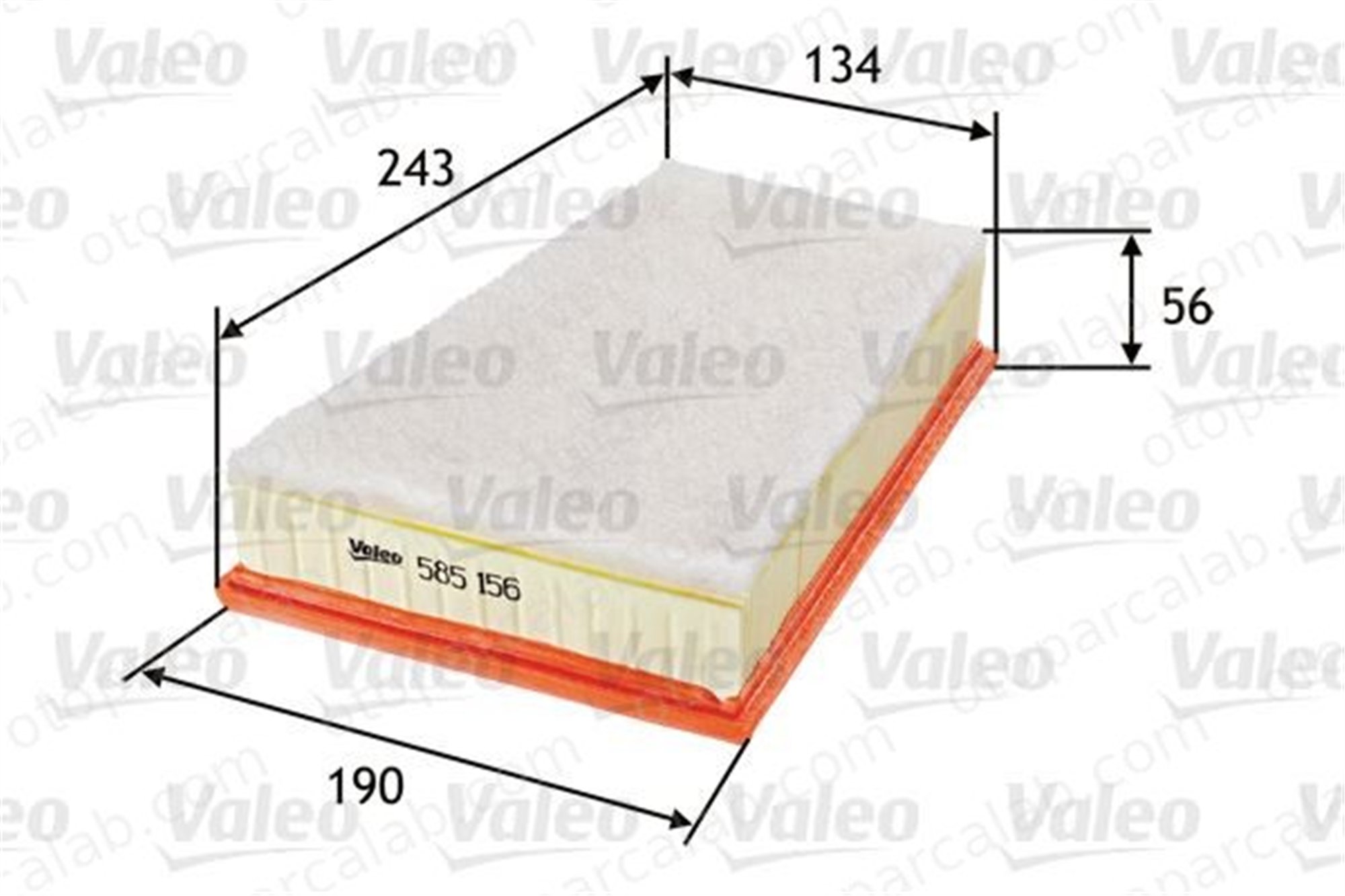VALEO 585156 Hava Filtresi RENAULT KANGOO / GRAND KANGOO II KANGOO Express 8200788425 4150940100