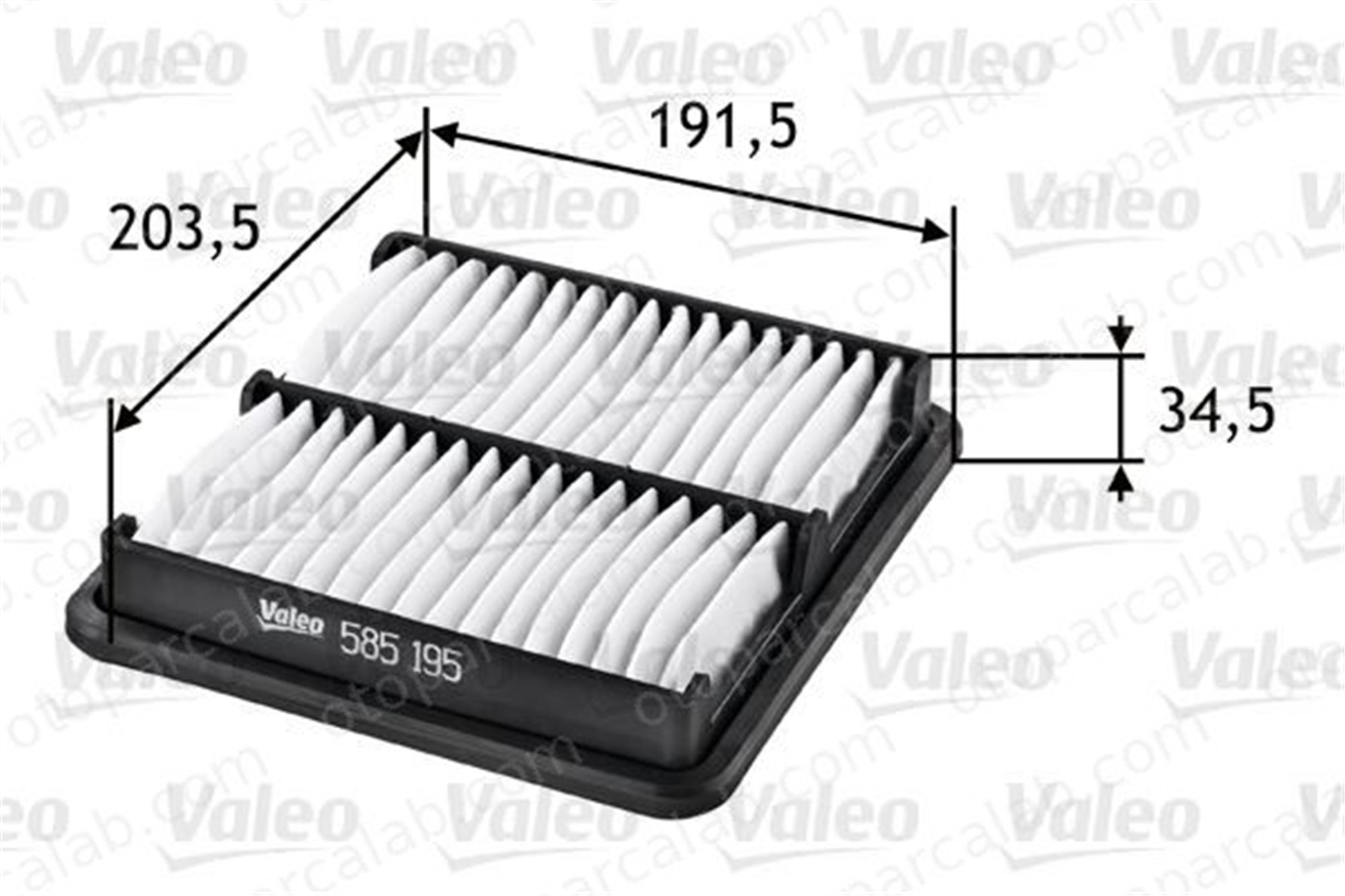 VALEO 585195 Hava Filtresi CHEVROLET SPARK DAEWOO MATIZ 96314494 DA742