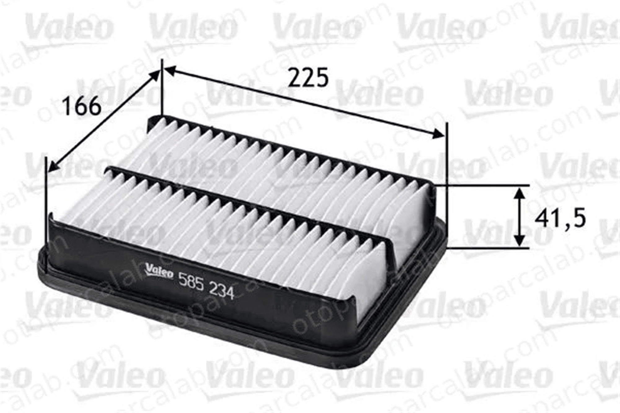 VALEO 585234 Hava Filtresi TOYOTA COROLLA COROLLA Compact 1137593 ADT32237