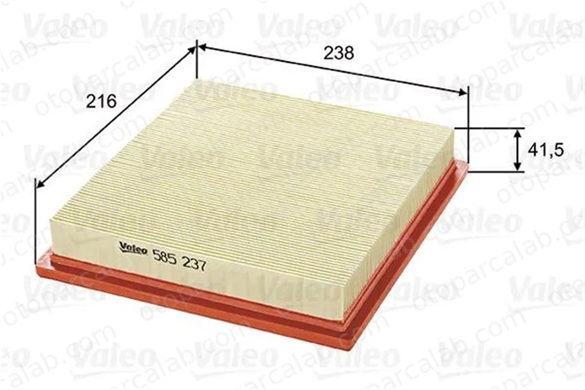 VALEO 585237 Hava Filtresi CHRYSLER VOYAGER IV DODGE CARAVAN 4861480AA 04861480AA