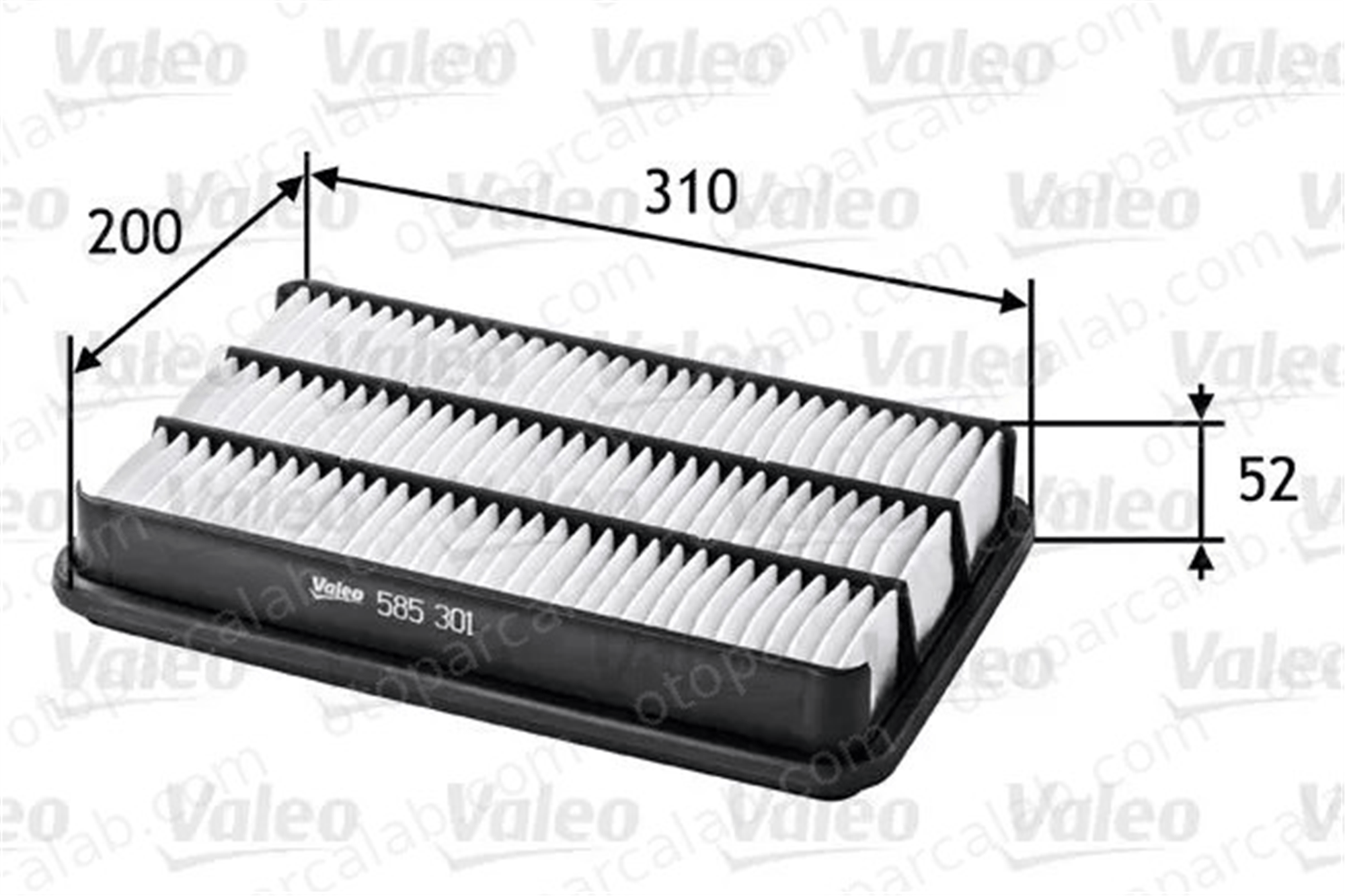 VALEO 585301 Hava Filtresi OPEL FRONTERA B LOTUS EUROPA S 834607 ADZ92212