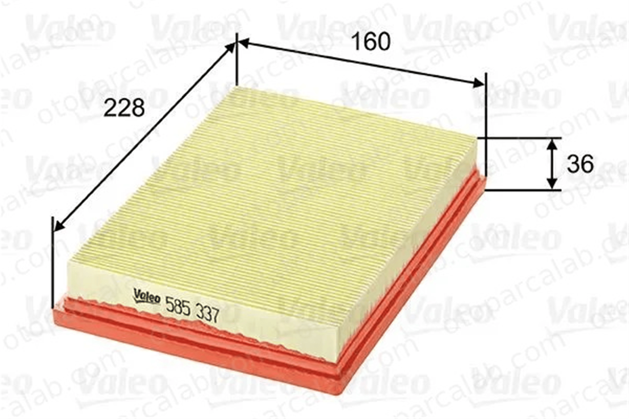 VALEO 585337 Hava Filtresi TOYOTA COROLLA COROLLA Compact 1780102060 1780102060A