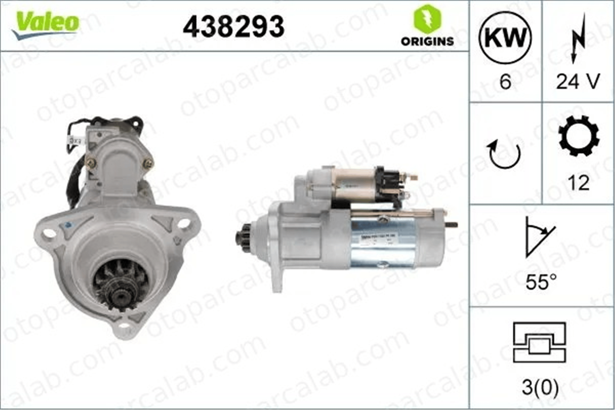 VALEO 596005 Marş Dinamosu IVECO STRALIS II VOLVO FL6 500023756 A0061511501