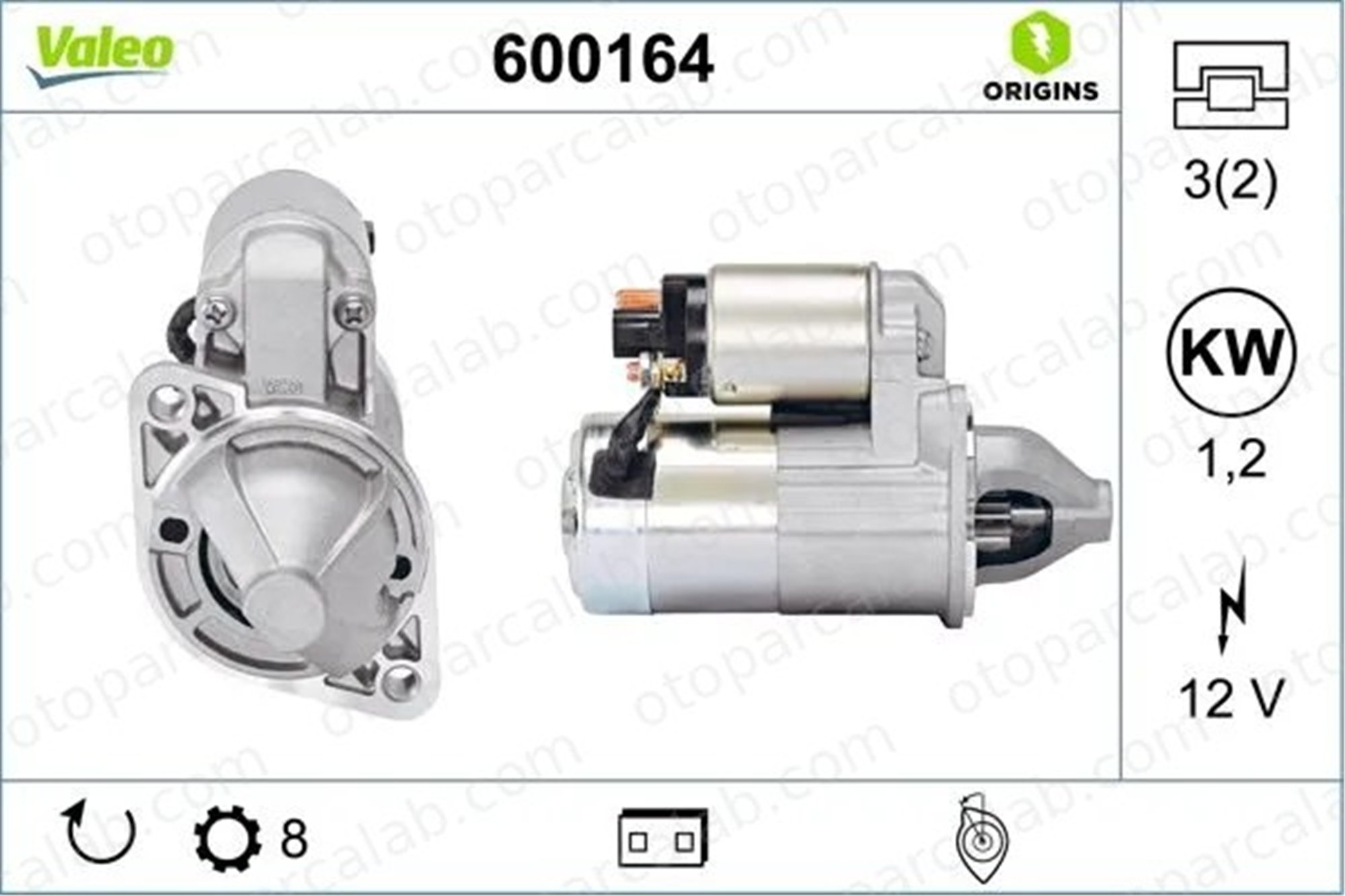 VALEO 600164 Marş Dinamosu KIA PRO CEE'D CEE'D SW 600164 3610023170