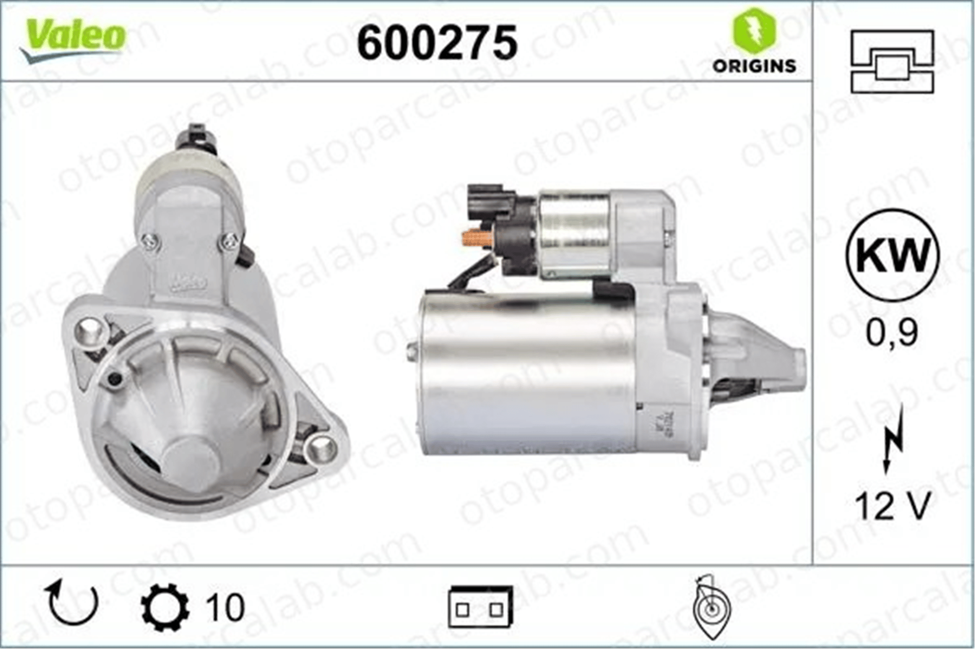 VALEO 600275 Marş Dinamosu HYUNDAI i20 II i10 II 3610004700 600275