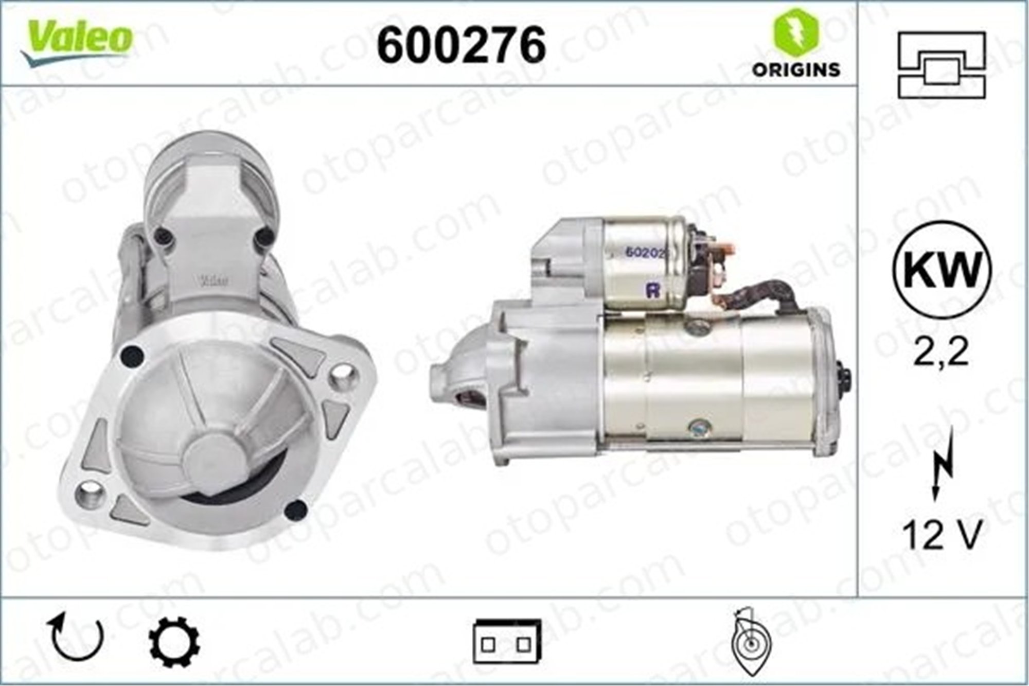 VALEO 600276 Marş Dinamosu HYUNDAI H-1 / STAREX Minibüs/Otobüs H-1 Panelvan/Van 3610042300