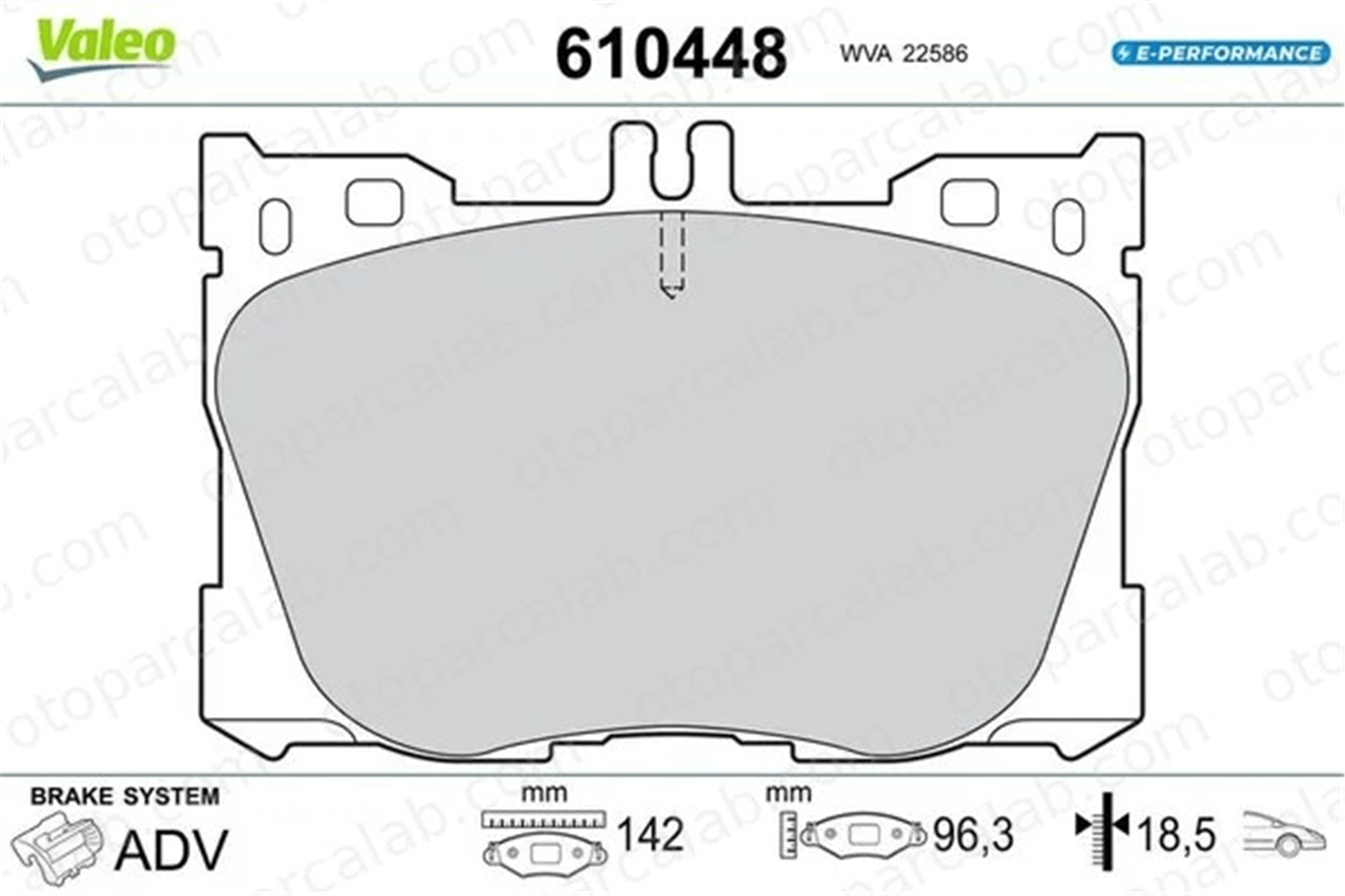 VALEO 610448 Fren Disk Balata Ön MERCEDES-BENZ GLC E-SERISI 610448 A0004204900
