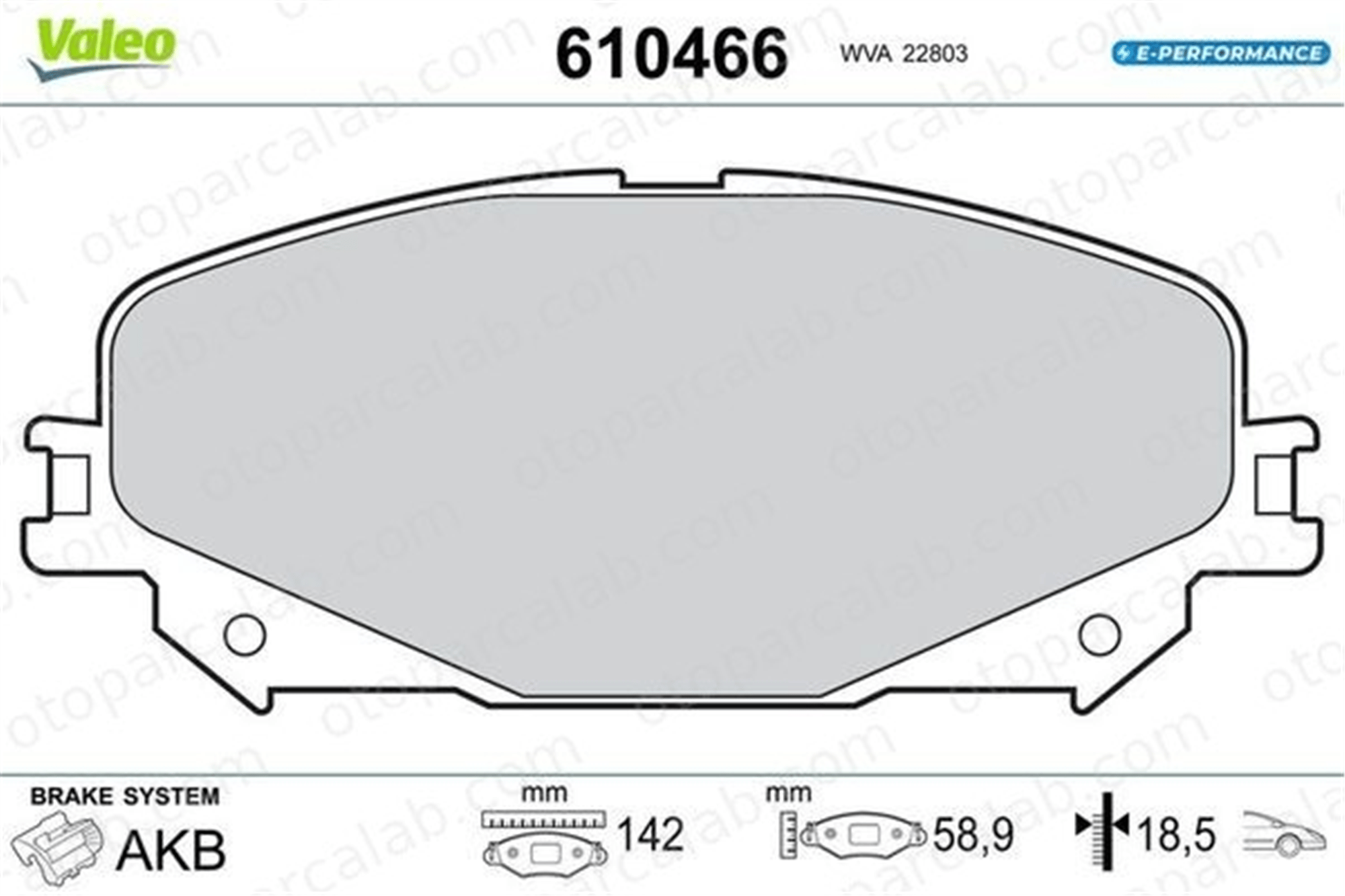 VALEO 610466 Fren Disk Balata Ön RENAULT ARKANA I CAPTUR II 610466 410606808R