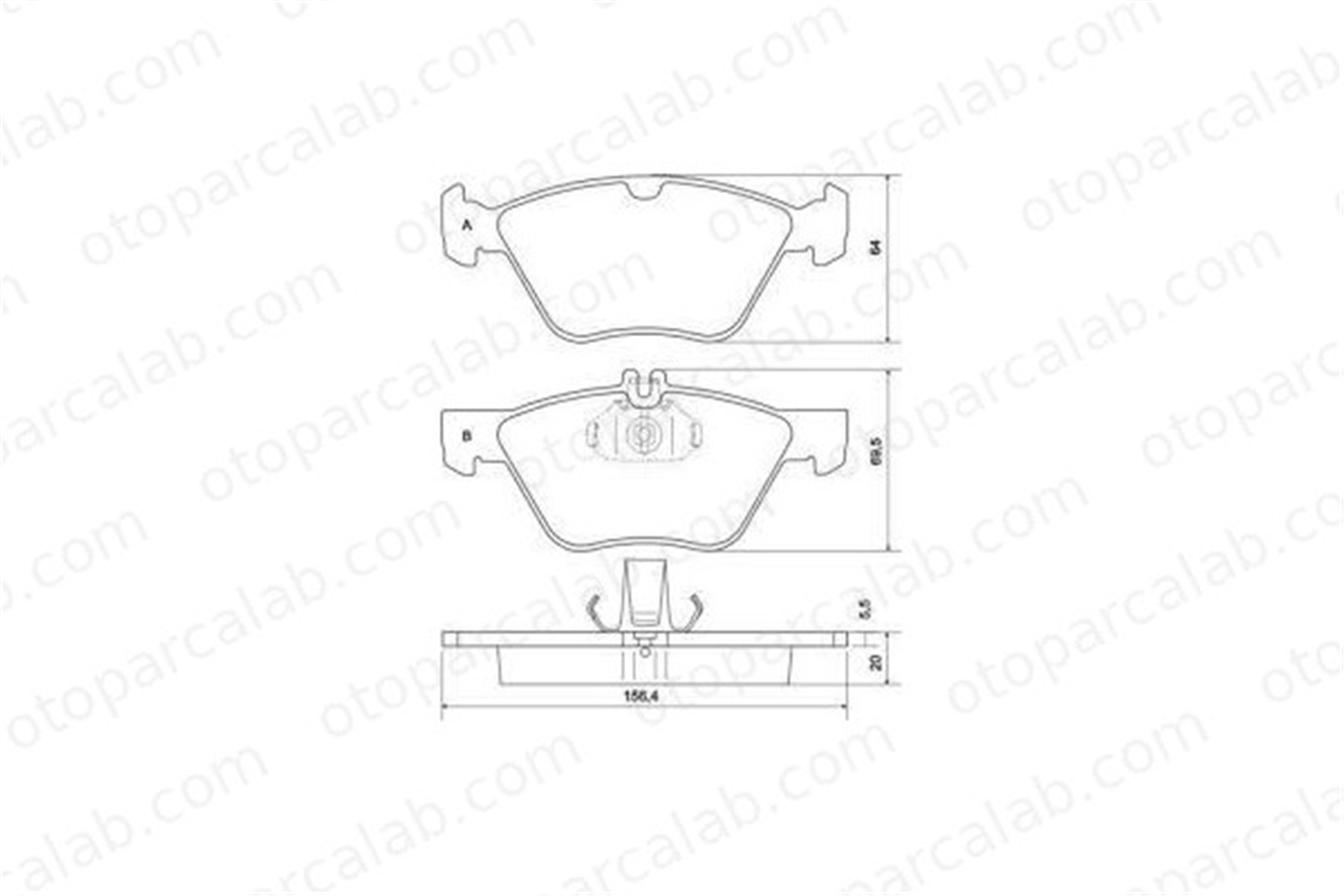 VALEO 670636 Fren Disk Balata Ön MERCEDES-BENZ E-SERISI T-Model E-SERISI A0044200320 5114555AA